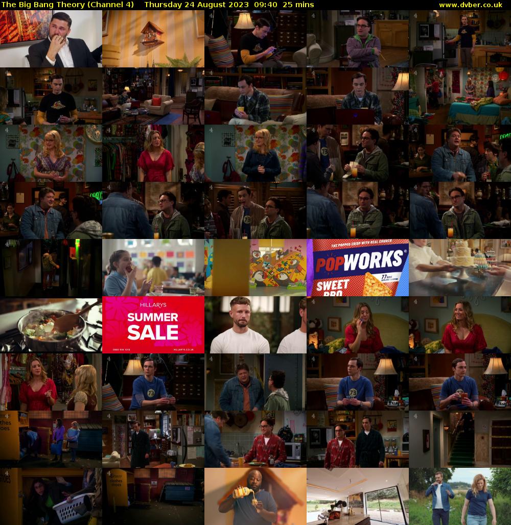 The Big Bang Theory (Channel 4) Thursday 24 August 2023 09:40 - 10:05