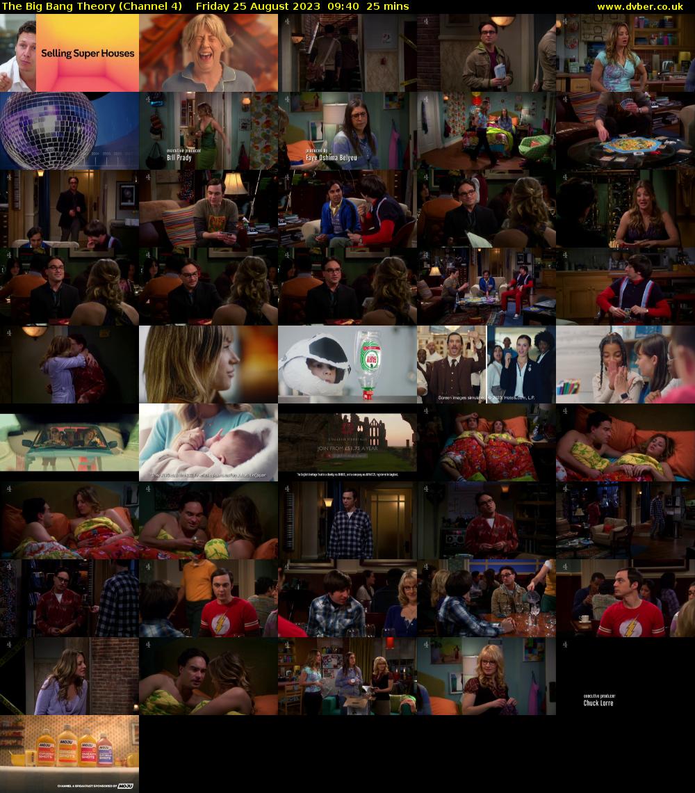 The Big Bang Theory (Channel 4) Friday 25 August 2023 09:40 - 10:05