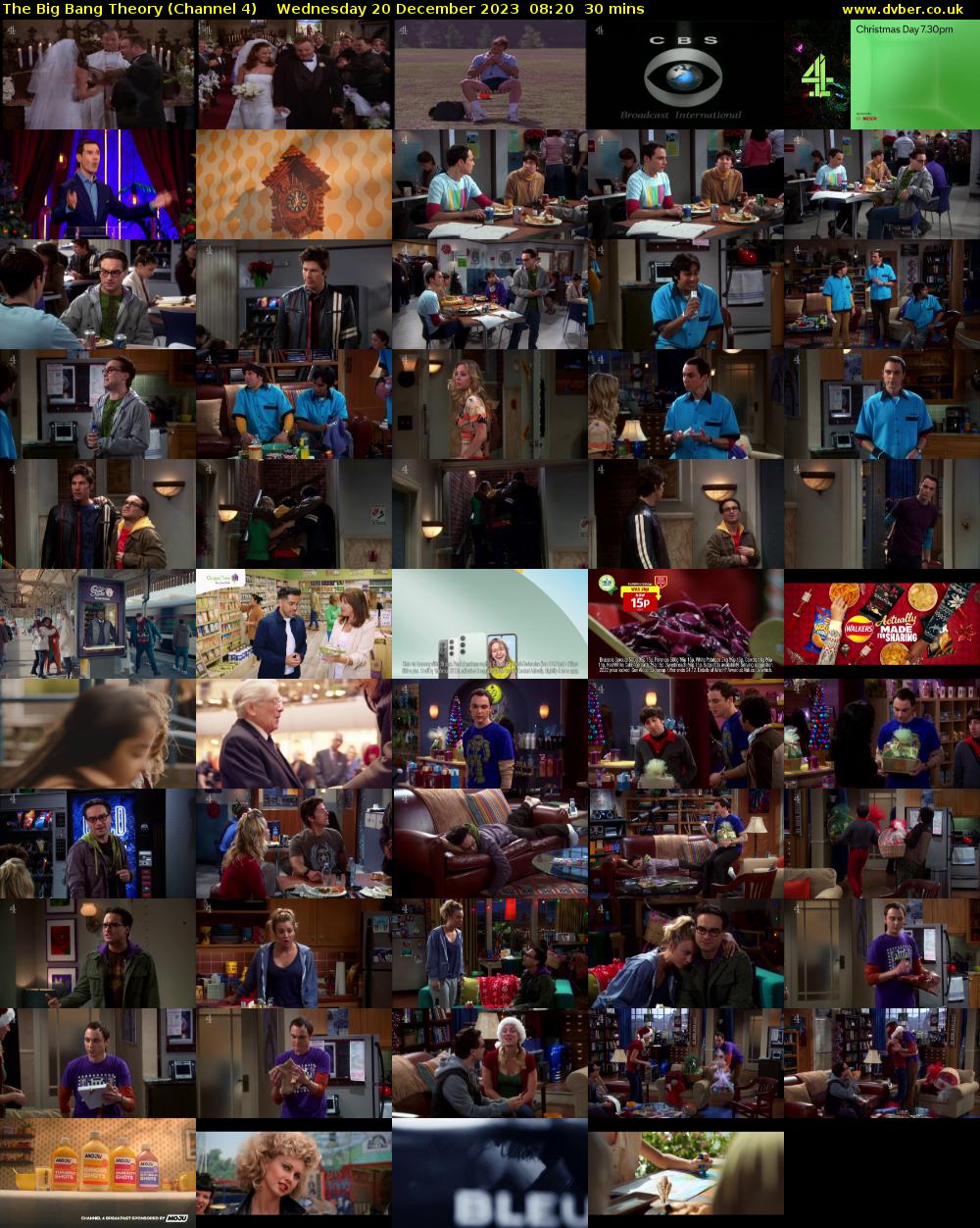 The Big Bang Theory (Channel 4) Wednesday 20 December 2023 08:20 - 08:50