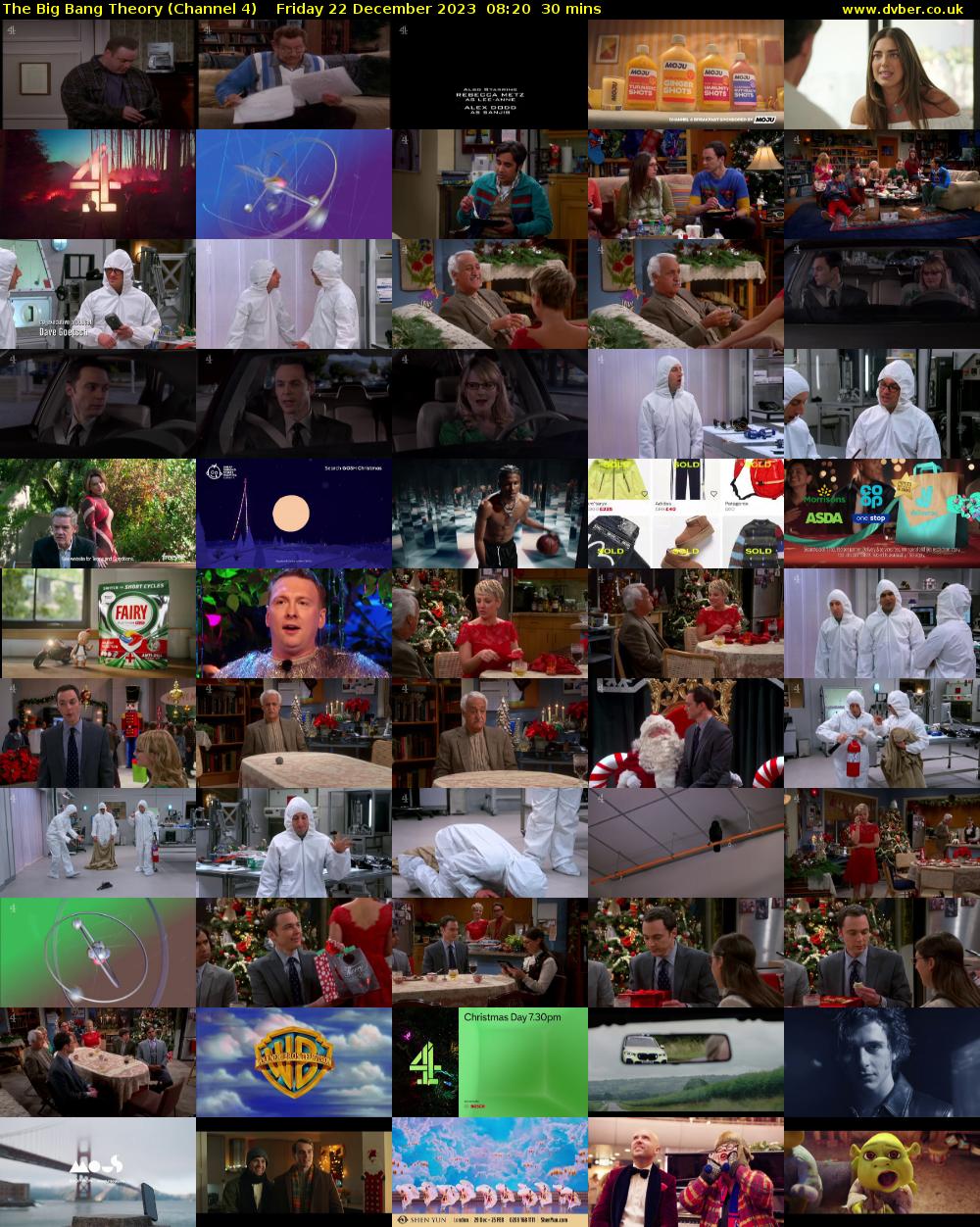 The Big Bang Theory (Channel 4) Friday 22 December 2023 08:20 - 08:50