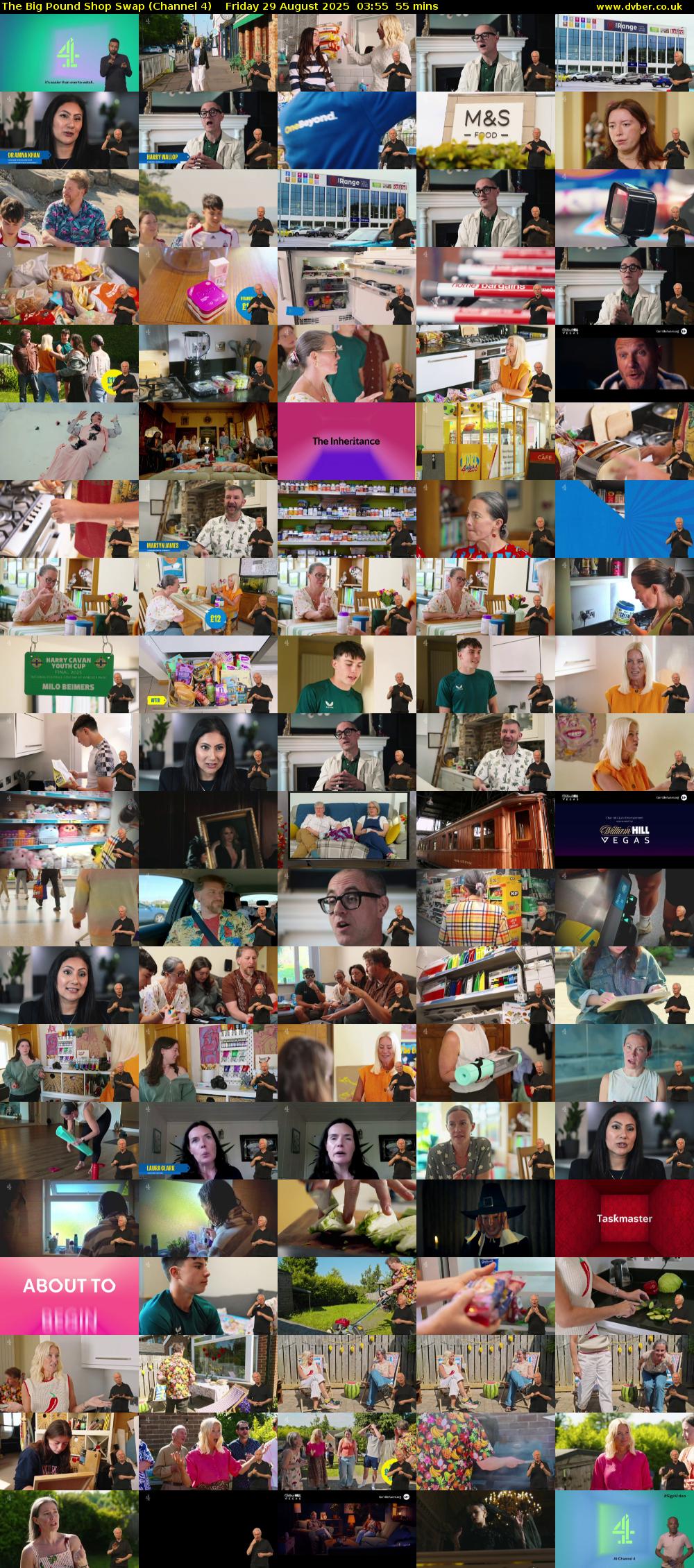 The Big Pound Shop Swap (Channel 4) Friday 29 August 2025 03:55 - 04:50