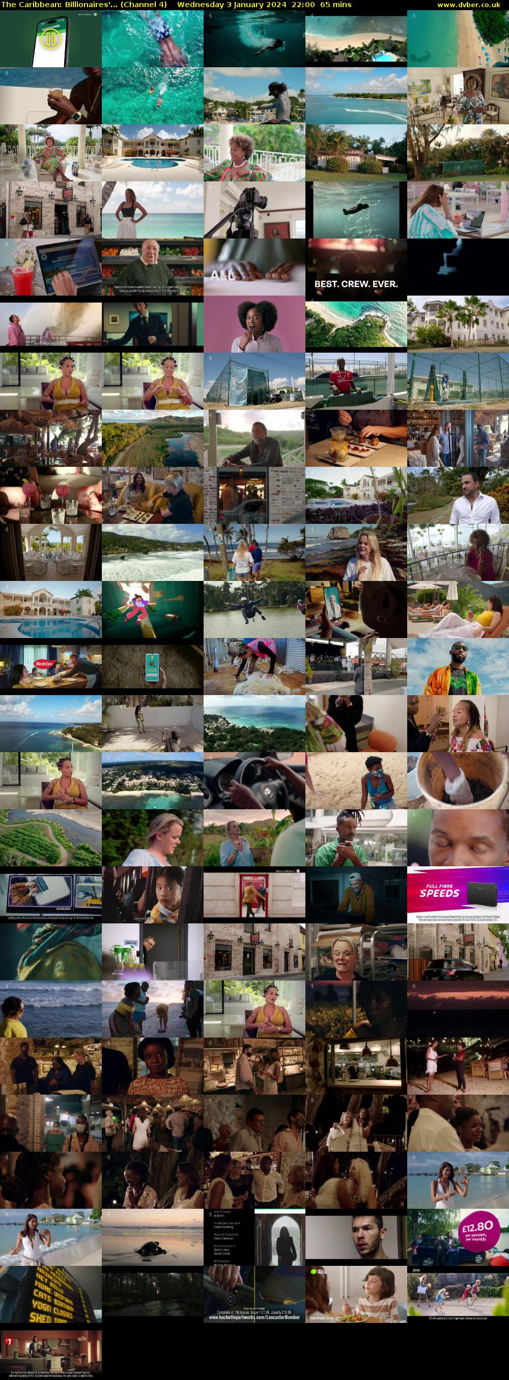 The Caribbean: Billionaires'... (Channel 4) Wednesday 3 January 2024 22:00 - 23:05