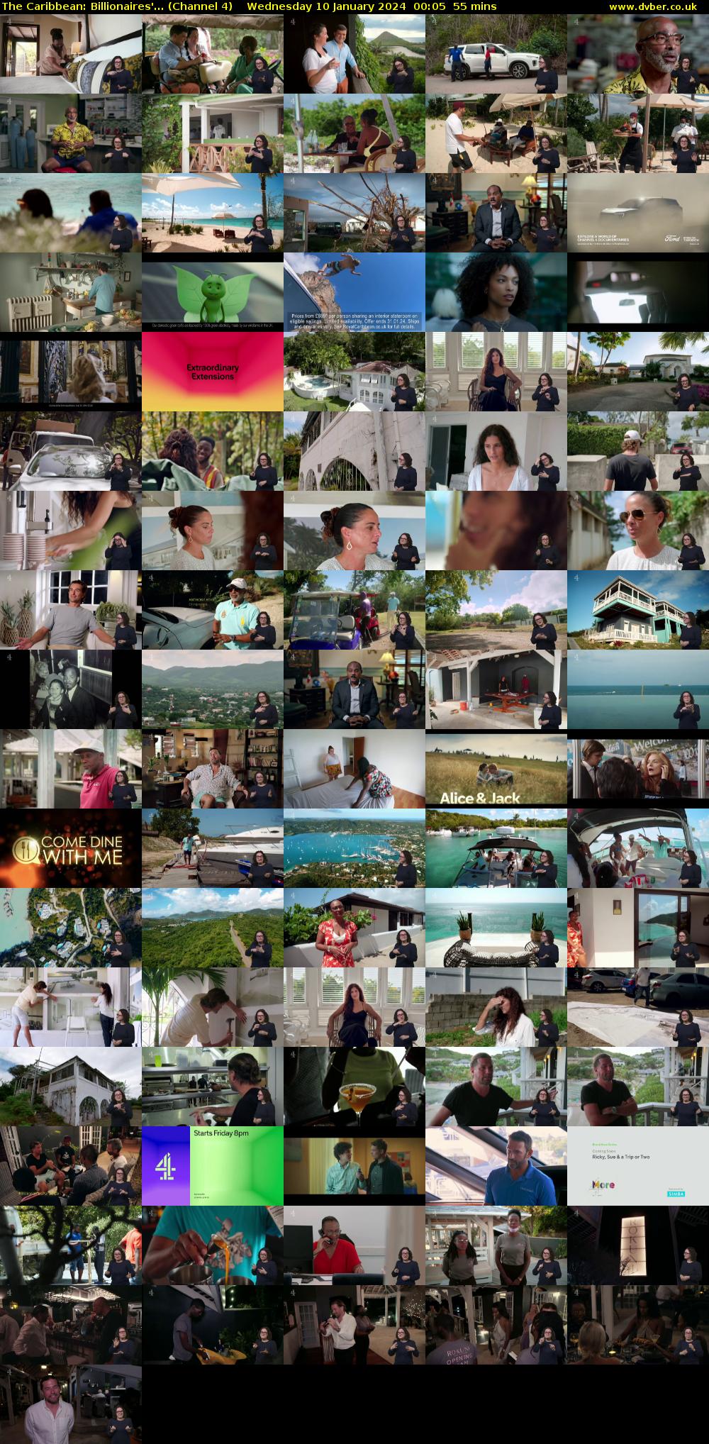 The Caribbean: Billionaires'... (Channel 4) Wednesday 10 January 2024 00:05 - 01:00