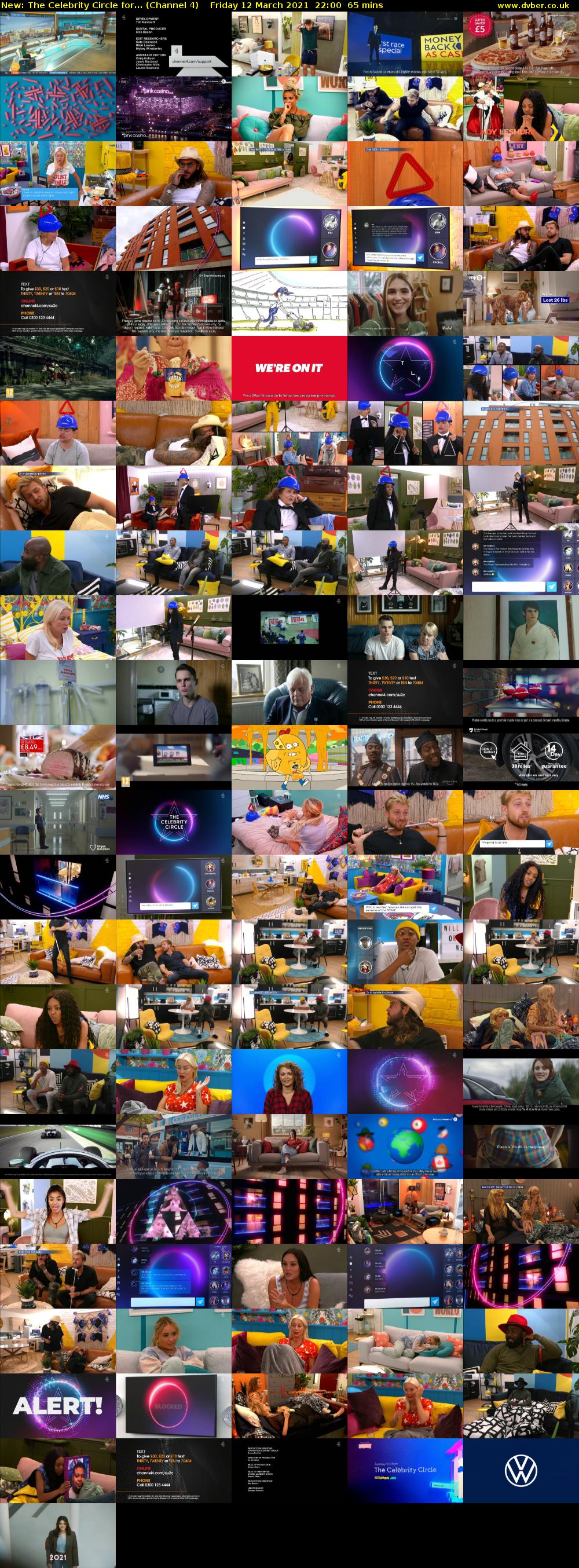 The Celebrity Circle for... (Channel 4) Friday 12 March 2021 22:00 - 23:05