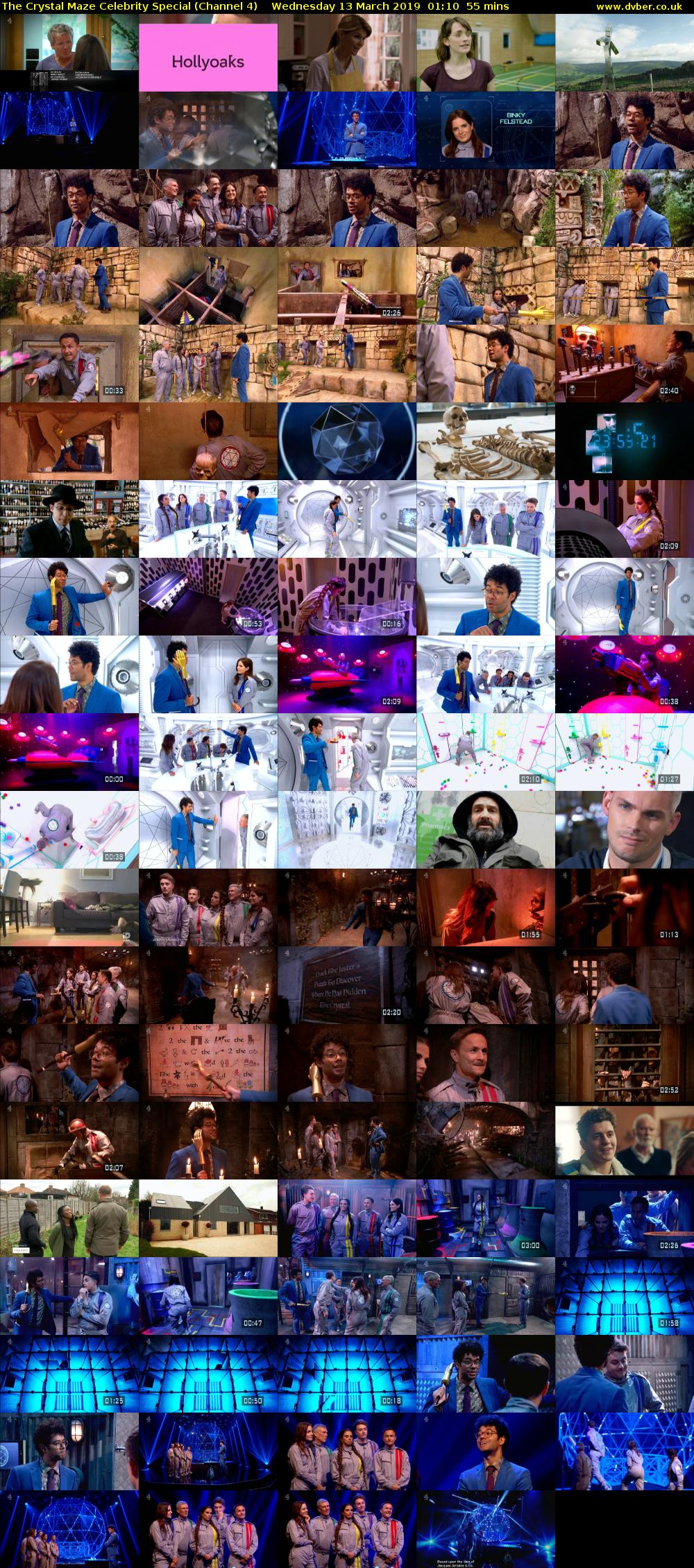 The Crystal Maze Celebrity Special (Channel 4) Wednesday 13 March 2019 01:10 - 02:05