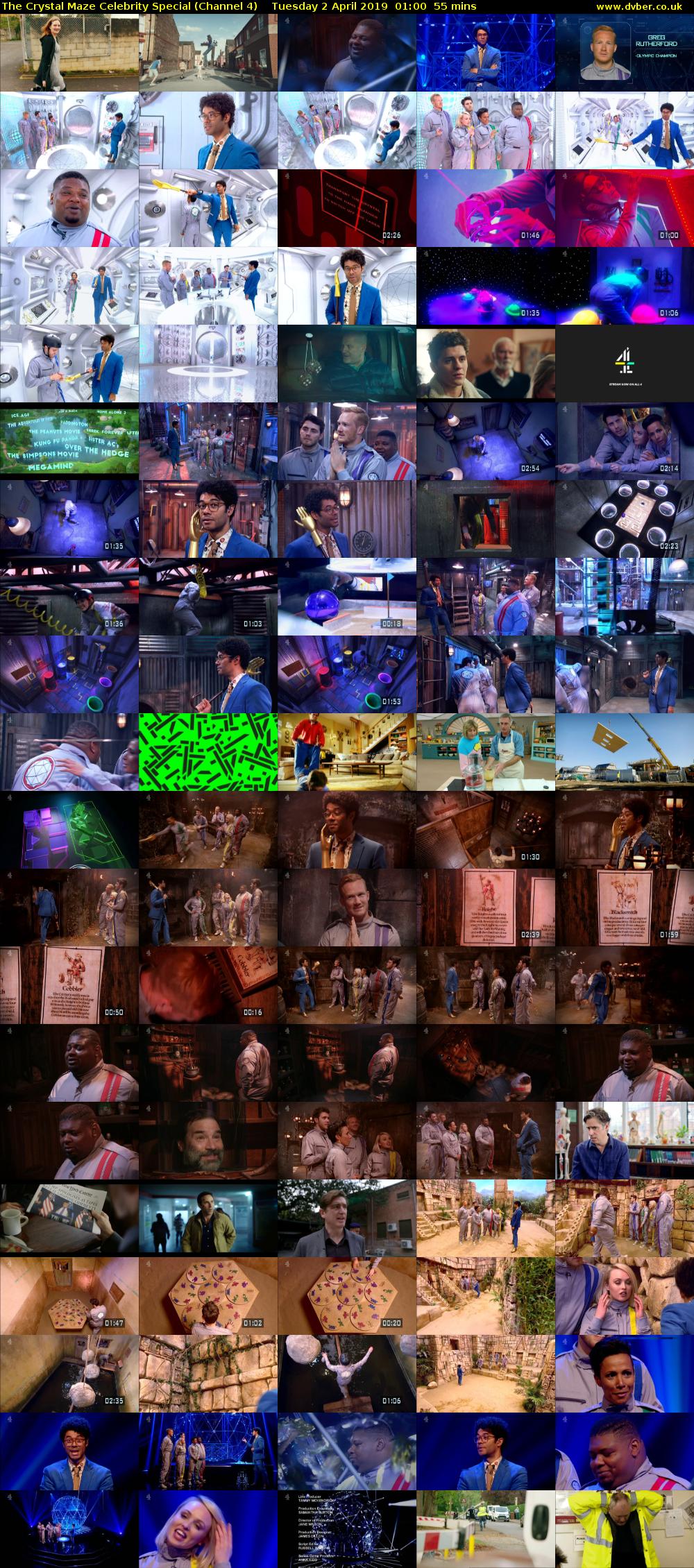 The Crystal Maze Celebrity Special (Channel 4) Tuesday 2 April 2019 01:00 - 01:55