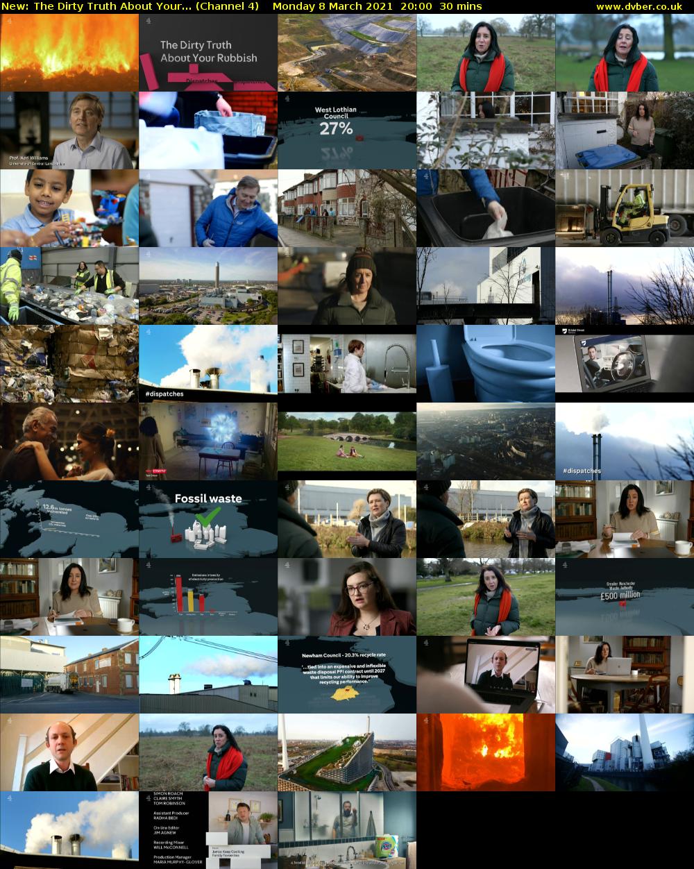 The Dirty Truth About Your... (Channel 4) Monday 8 March 2021 20:00 - 20:30