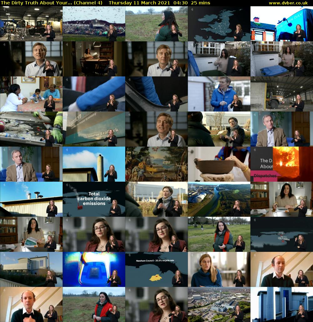 The Dirty Truth About Your... (Channel 4) Thursday 11 March 2021 04:30 - 04:55