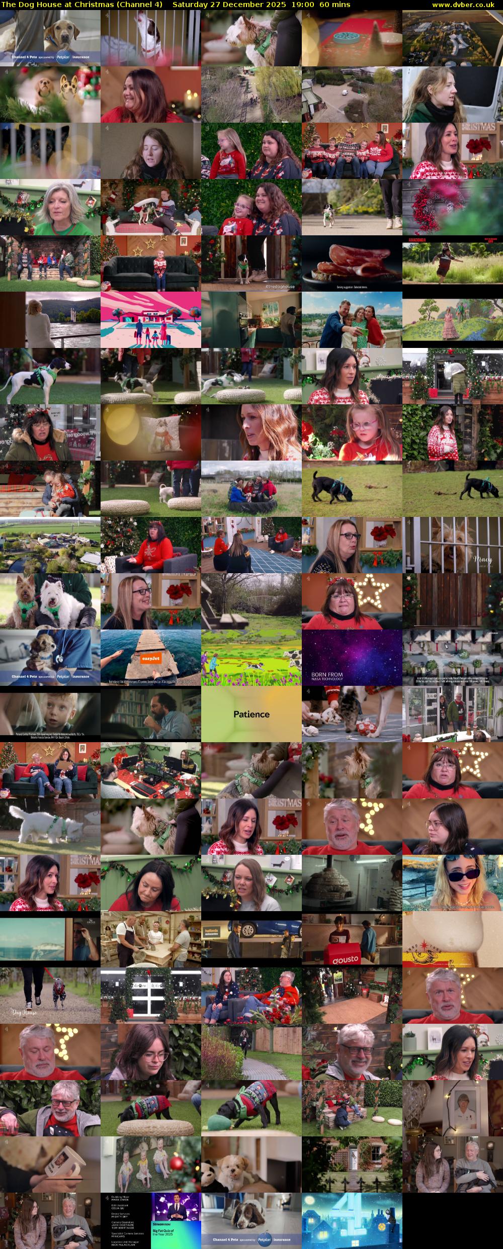 The Dog House at Christmas (Channel 4) Saturday 27 December 2025 19:00 - 20:00