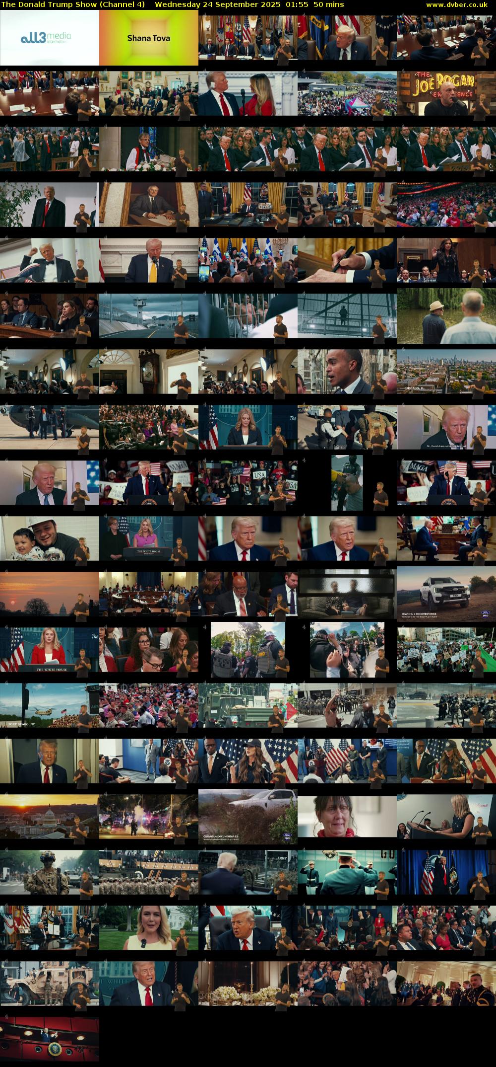 The Donald Trump Show (Channel 4) Wednesday 24 September 2025 01:55 - 02:45