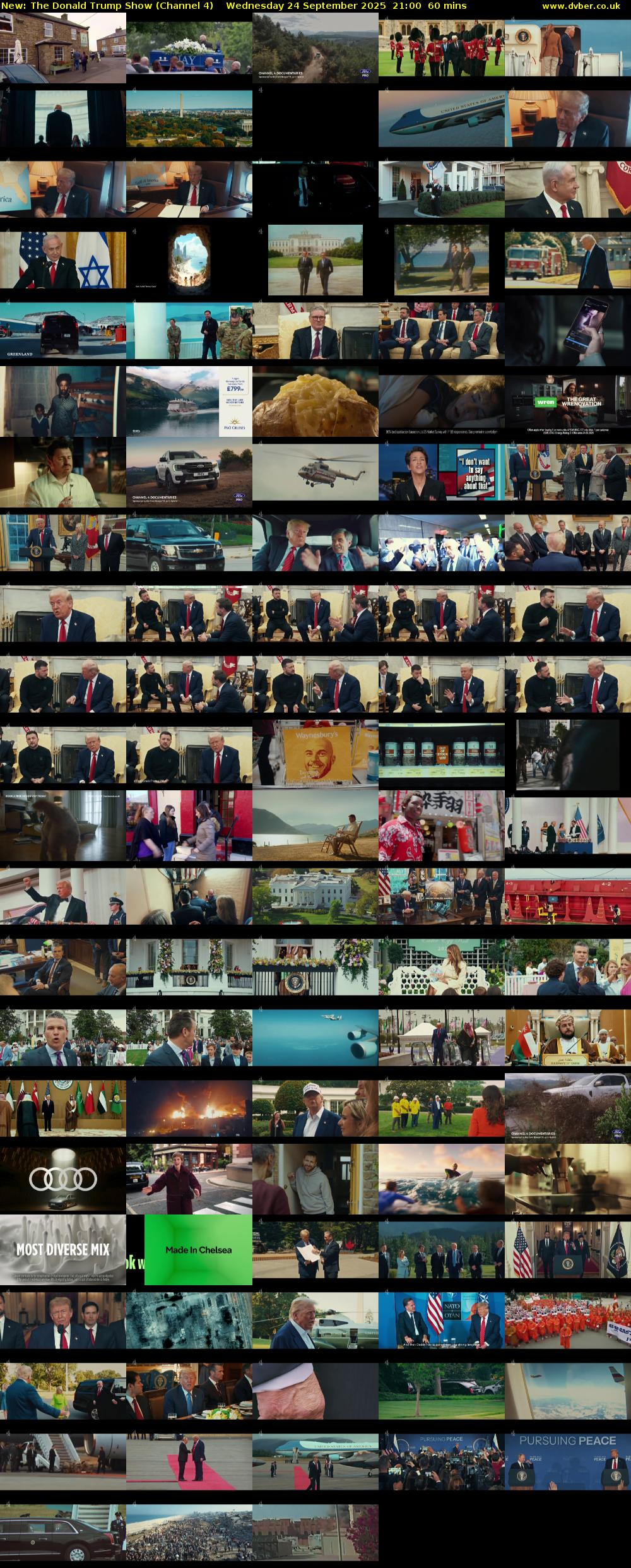 The Donald Trump Show (Channel 4) Wednesday 24 September 2025 21:00 - 22:00