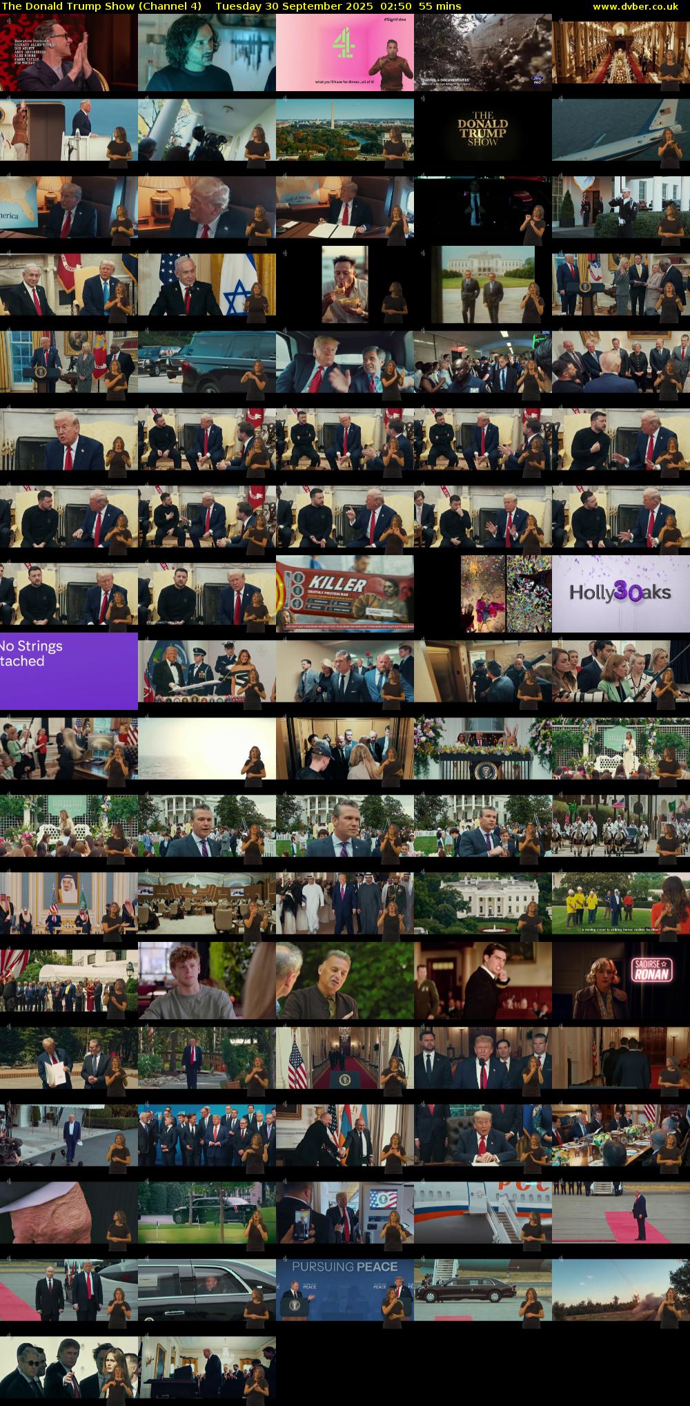 The Donald Trump Show (Channel 4) Tuesday 30 September 2025 02:50 - 03:45