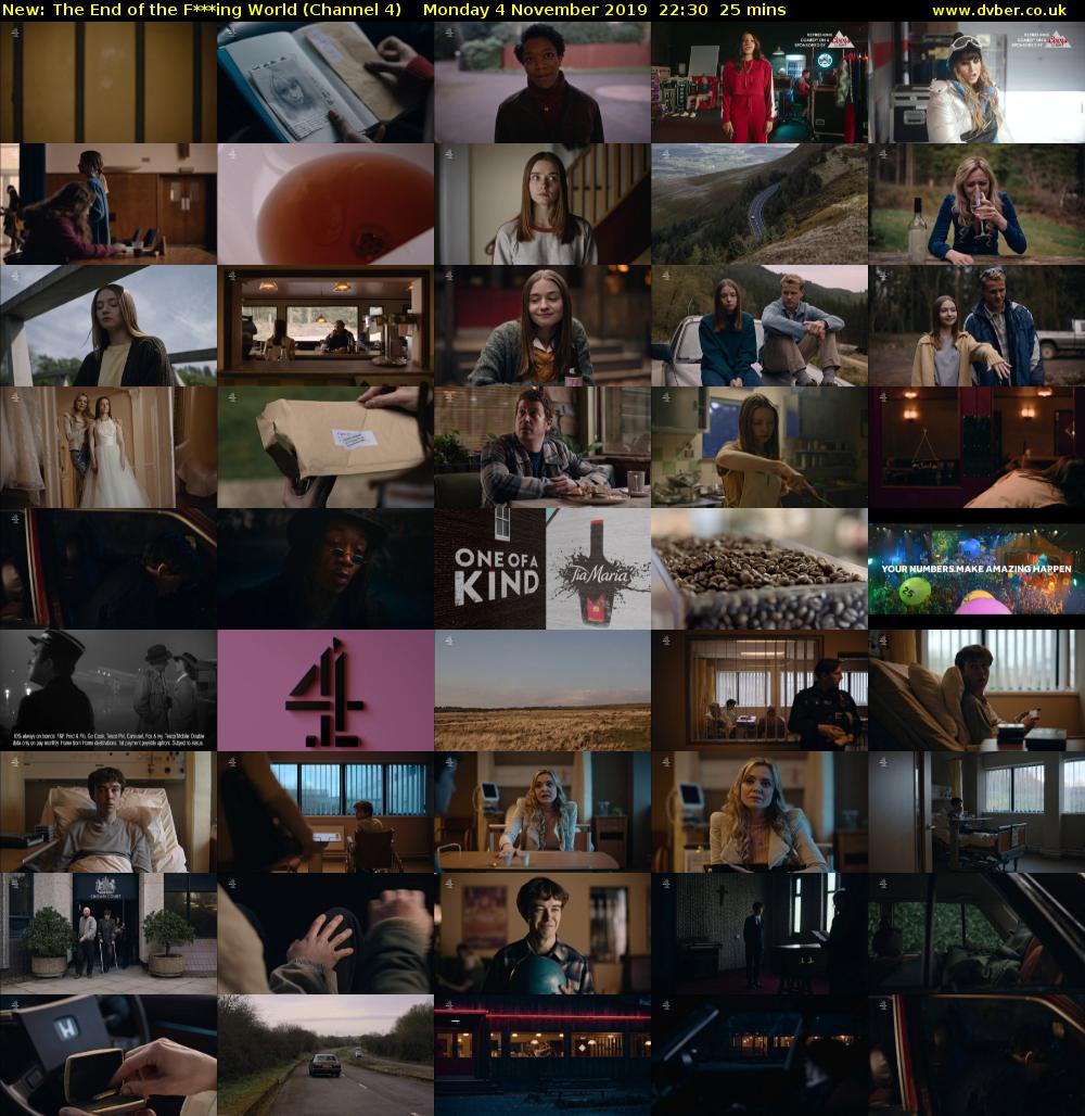 The End of the F***ing World (Channel 4) Monday 4 November 2019 22:30 - 22:55