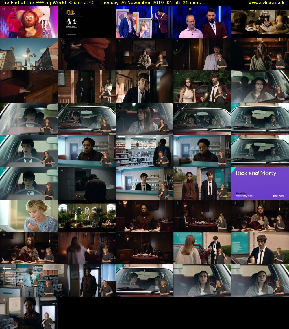 The End of the F***ing World (Channel 4) Tuesday 26 November 2019 01:55 - 02:20