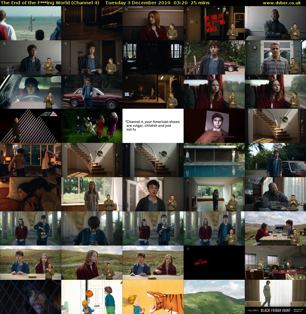The End of the F***ing World (Channel 4) Tuesday 3 December 2019 03:20 - 03:45