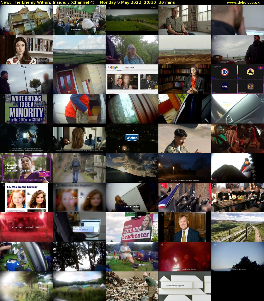 The Enemy Within: Inside... (Channel 4) Monday 9 May 2022 20:30 - 21:00