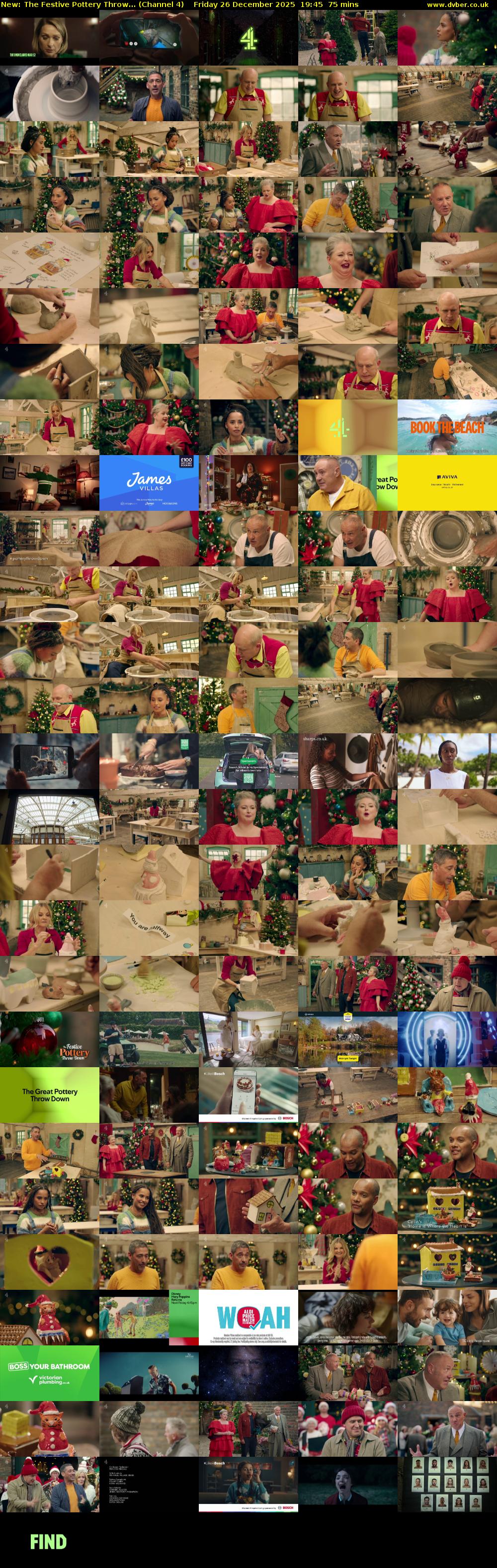 The Festive Pottery Throw... (Channel 4) Friday 26 December 2025 19:45 - 21:00