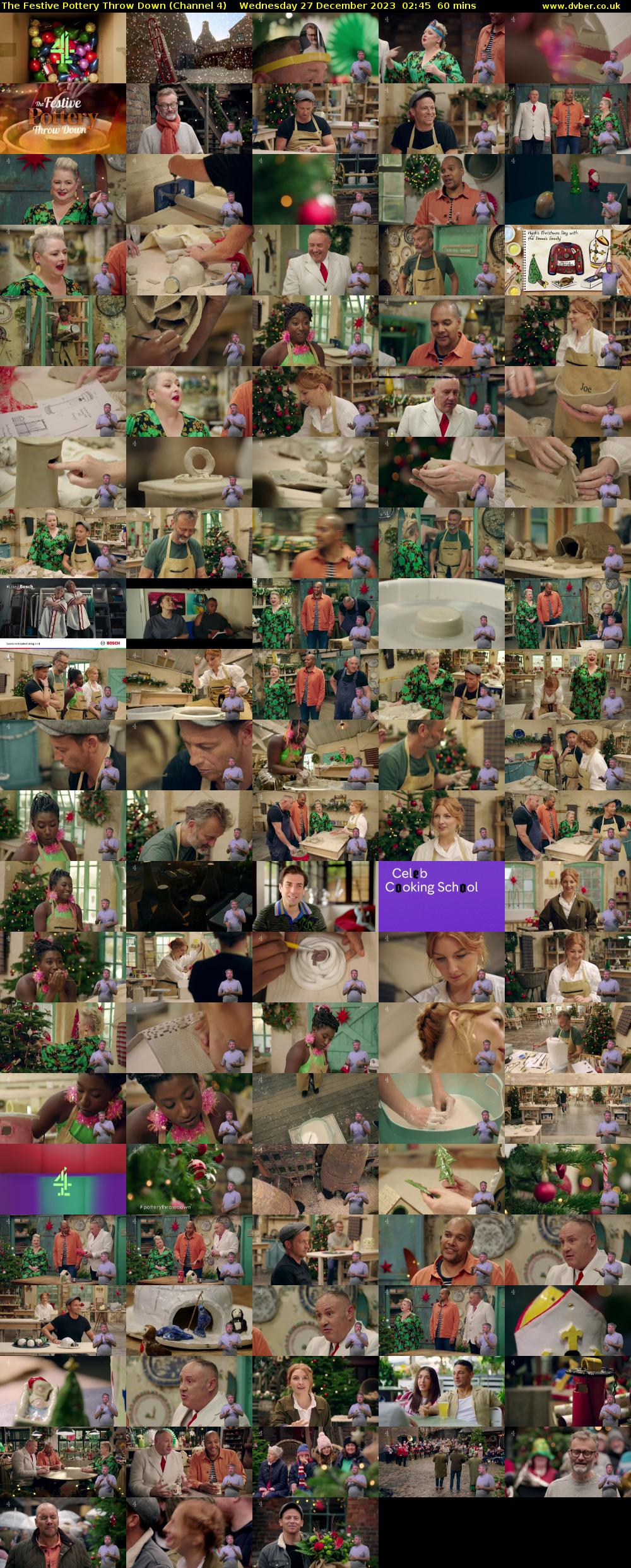 The Festive Pottery Throw Down (Channel 4) Wednesday 27 December 2023 02:45 - 03:45