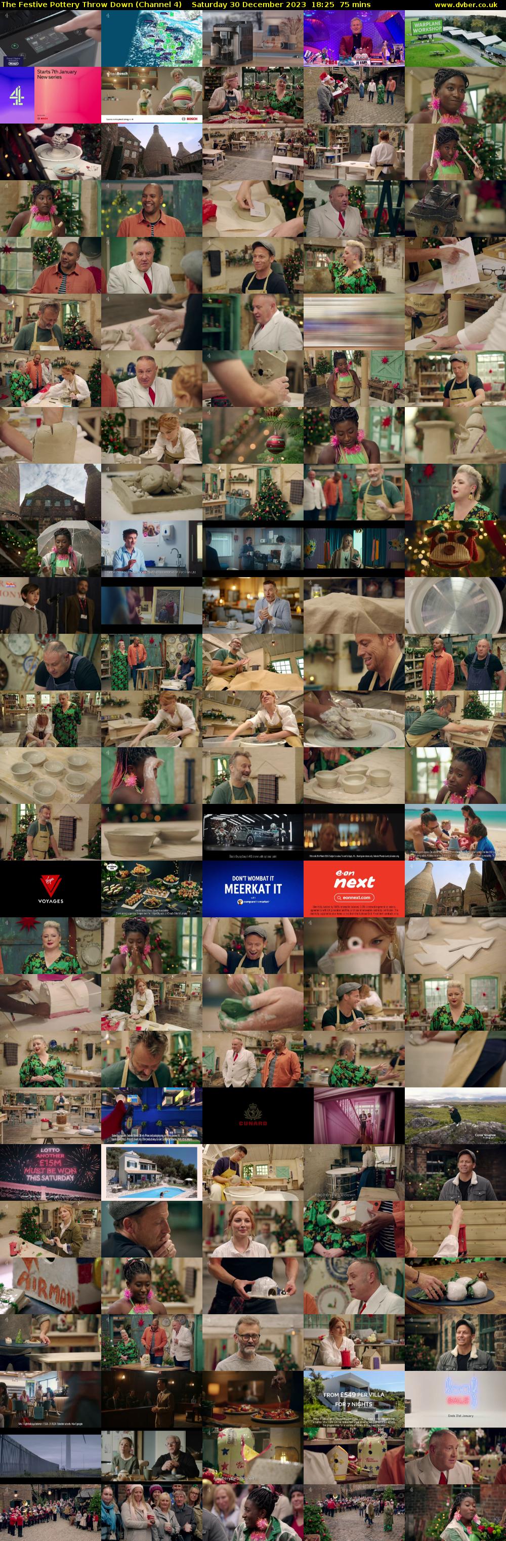 The Festive Pottery Throw Down (Channel 4) Saturday 30 December 2023 18:25 - 19:40