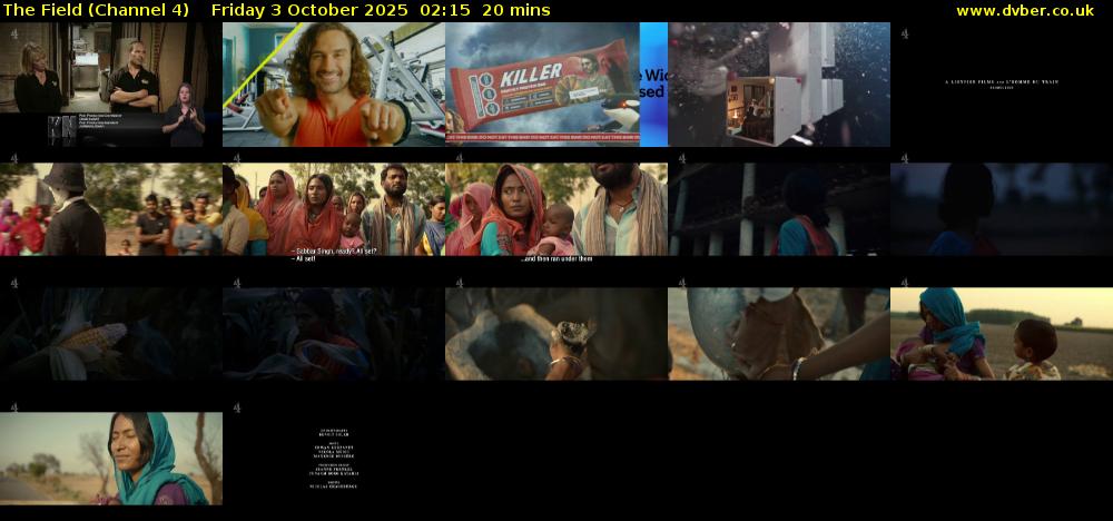 The Field (Channel 4) Friday 3 October 2025 02:15 - 02:35