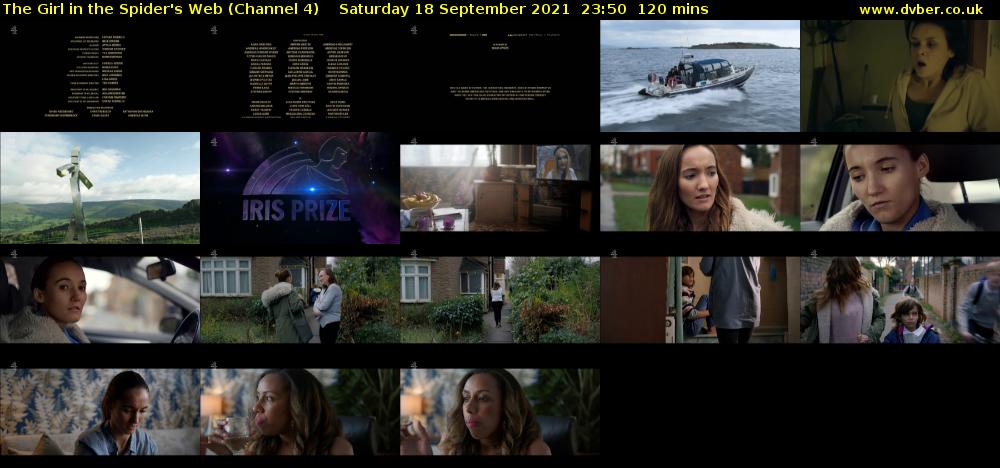 The Girl in the Spider's Web (Channel 4) Saturday 18 September 2021 23:50 - 01:50