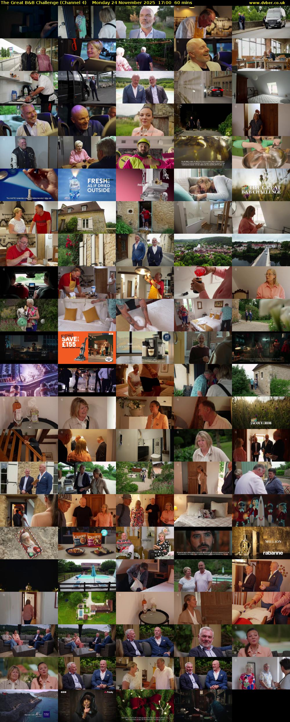 The Great B&B Challenge (Channel 4) Monday 24 November 2025 17:00 - 18:00