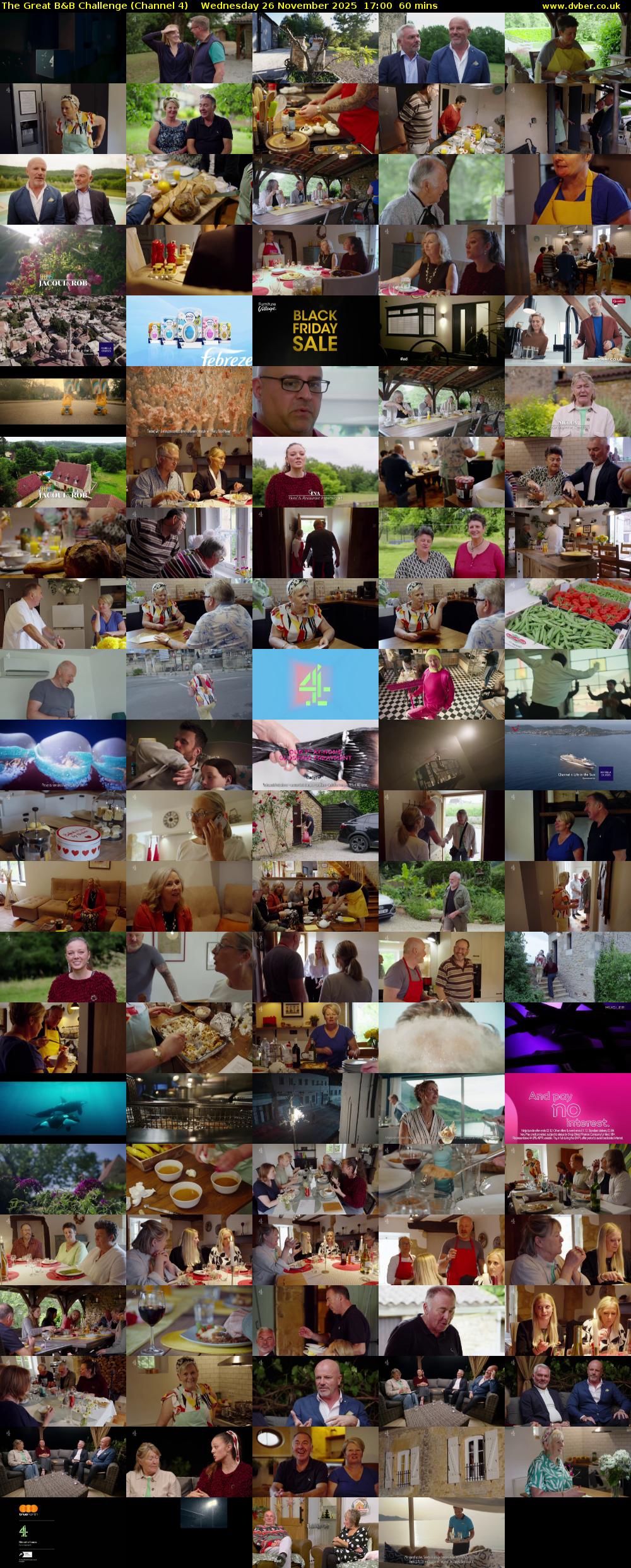 The Great B&B Challenge (Channel 4) Wednesday 26 November 2025 17:00 - 18:00