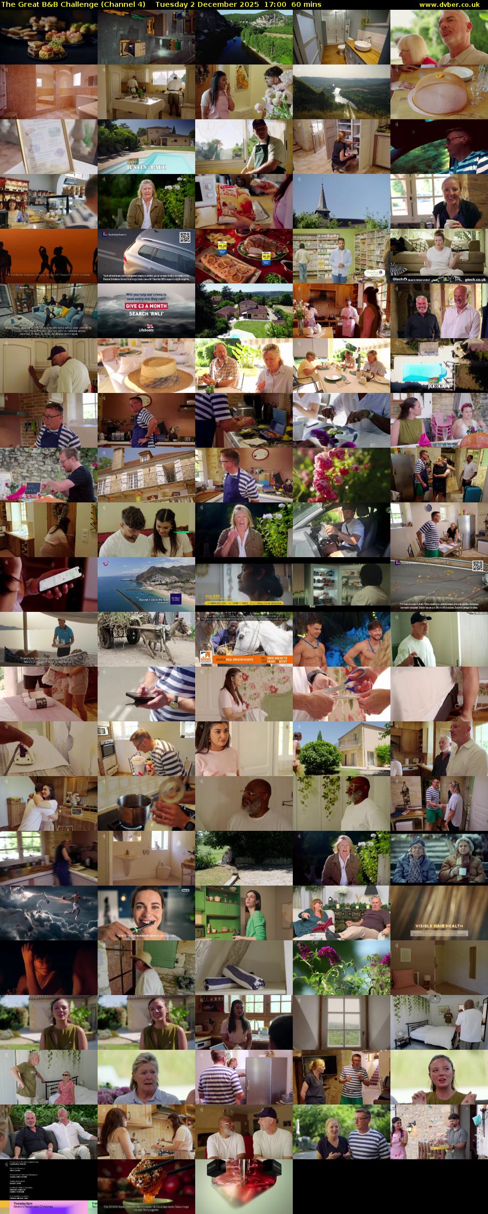 The Great B&B Challenge (Channel 4) Tuesday 2 December 2025 17:00 - 18:00