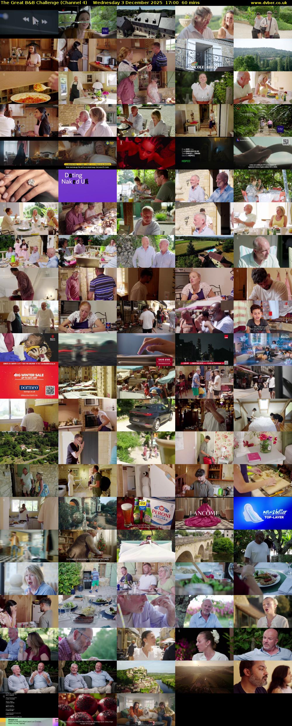 The Great B&B Challenge (Channel 4) Wednesday 3 December 2025 17:00 - 18:00