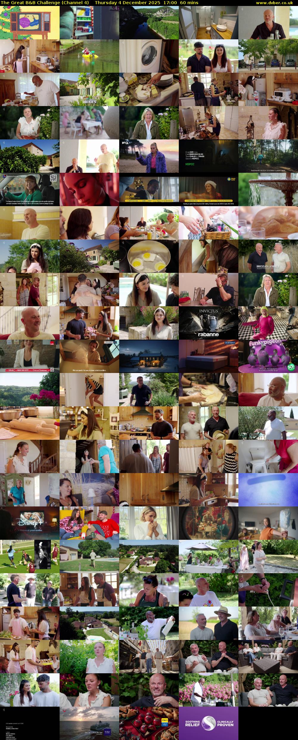 The Great B&B Challenge (Channel 4) Thursday 4 December 2025 17:00 - 18:00