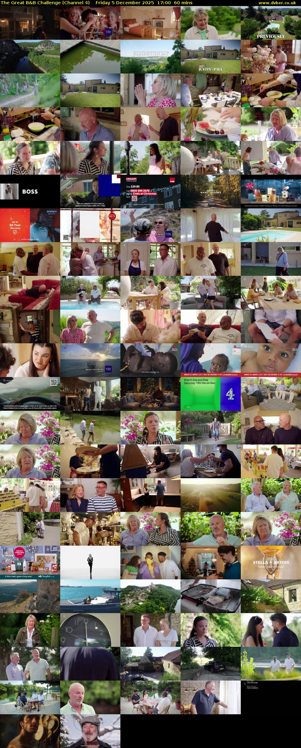 The Great B&B Challenge (Channel 4) Friday 5 December 2025 17:00 - 18:00