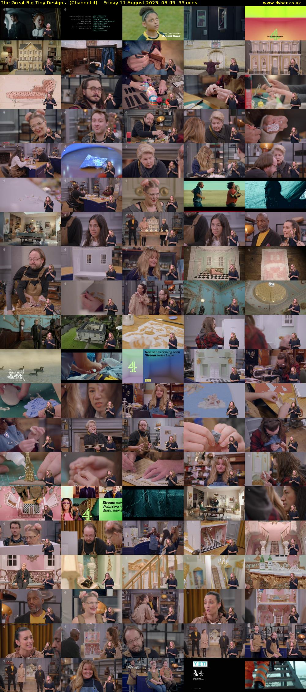 The Great Big Tiny Design... (Channel 4) Friday 11 August 2023 03:45 - 04:40
