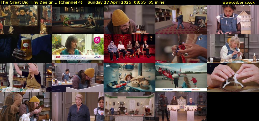 The Great Big Tiny Design... (Channel 4) Sunday 27 April 2025 08:55 - 10:00