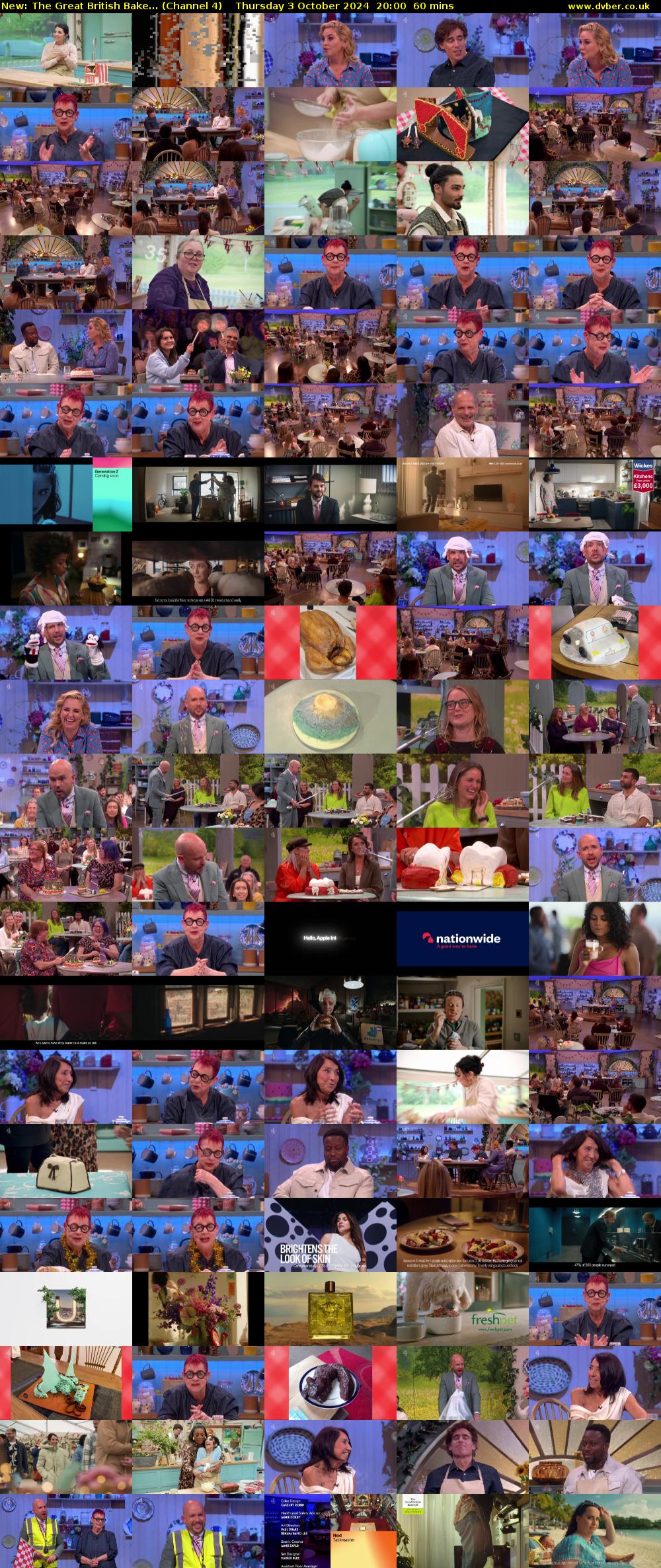 The Great British Bake... (Channel 4) Thursday 3 October 2024 20:00 - 21:00