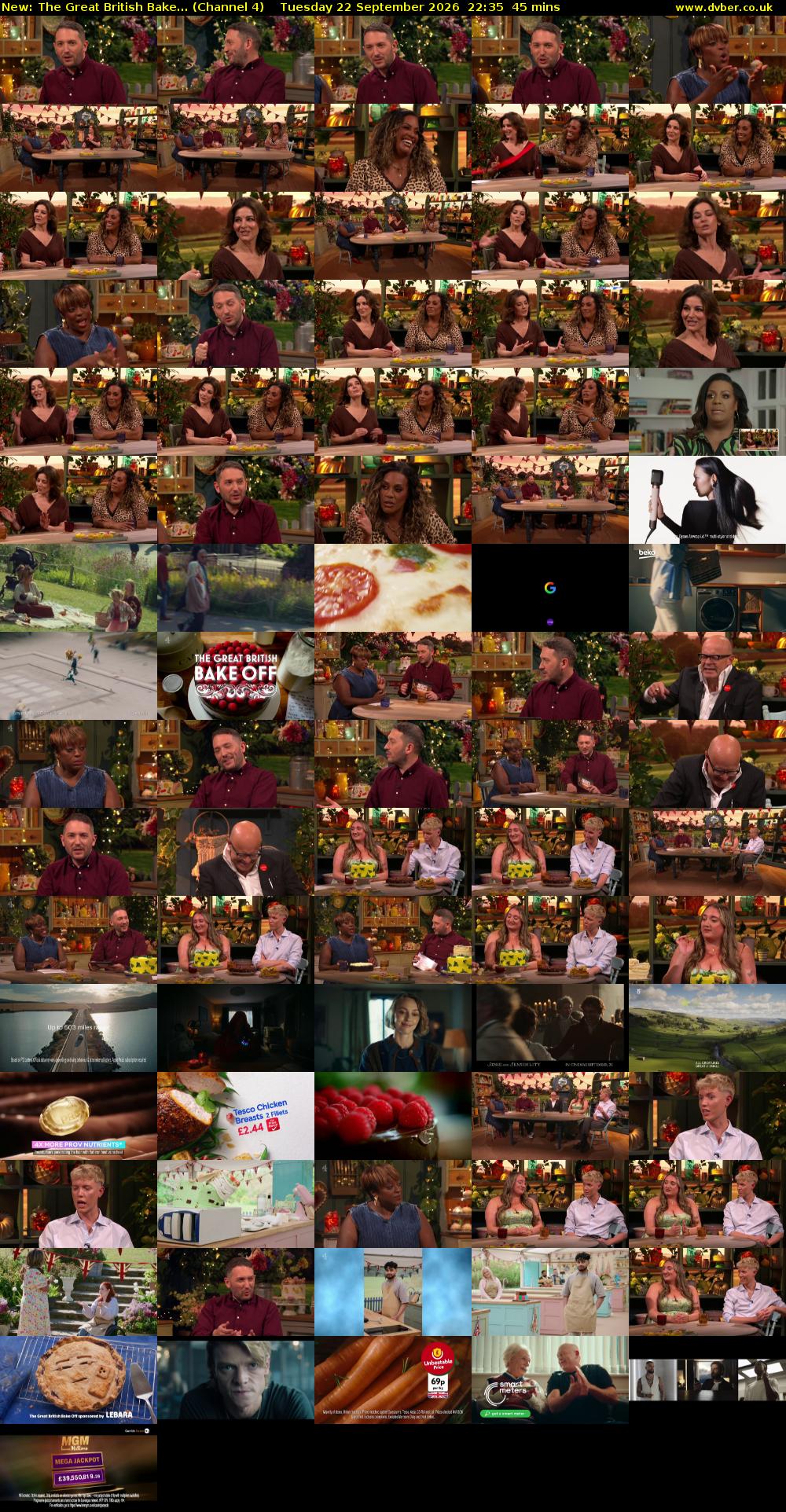 The Great British Bake... (Channel 4) Tuesday 22 September 2026 22:35 - 23:20