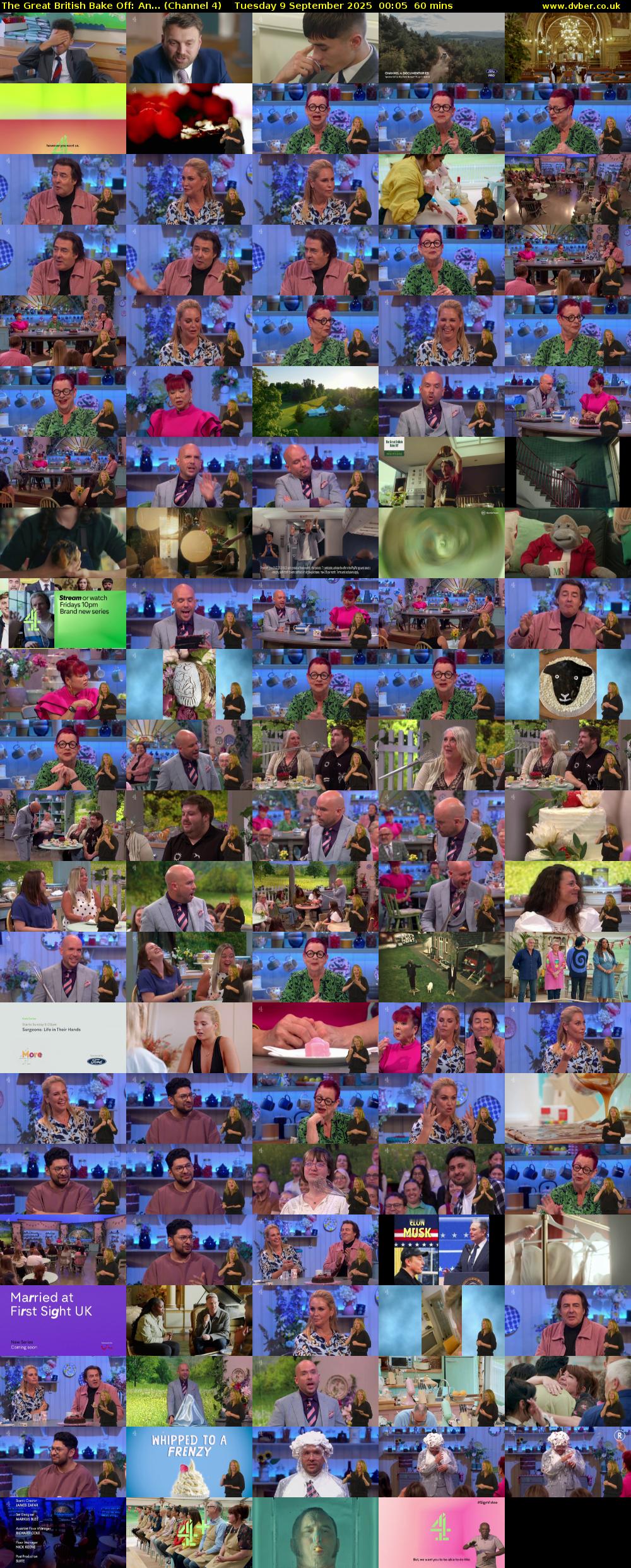 The Great British Bake Off: An... (Channel 4) Tuesday 9 September 2025 00:05 - 01:05