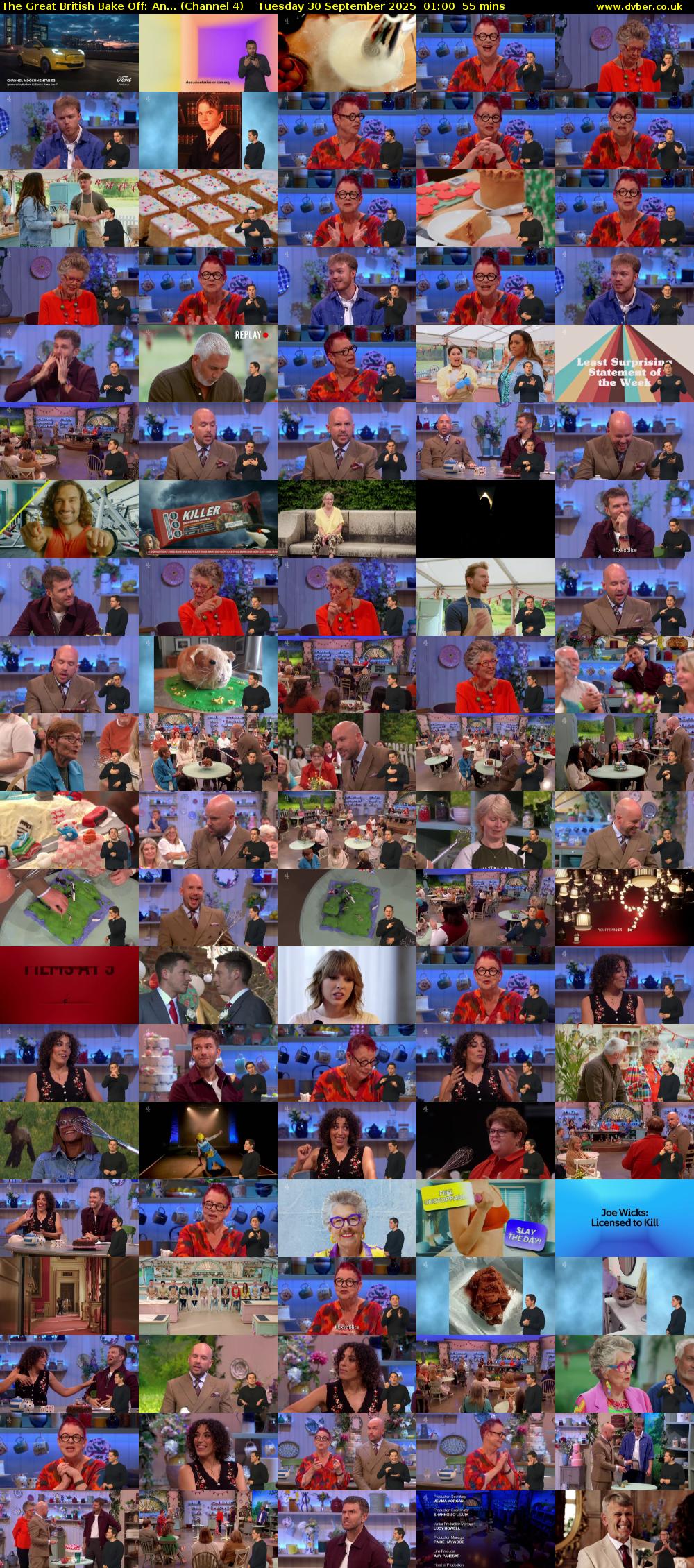 The Great British Bake Off: An... (Channel 4) Tuesday 30 September 2025 01:00 - 01:55