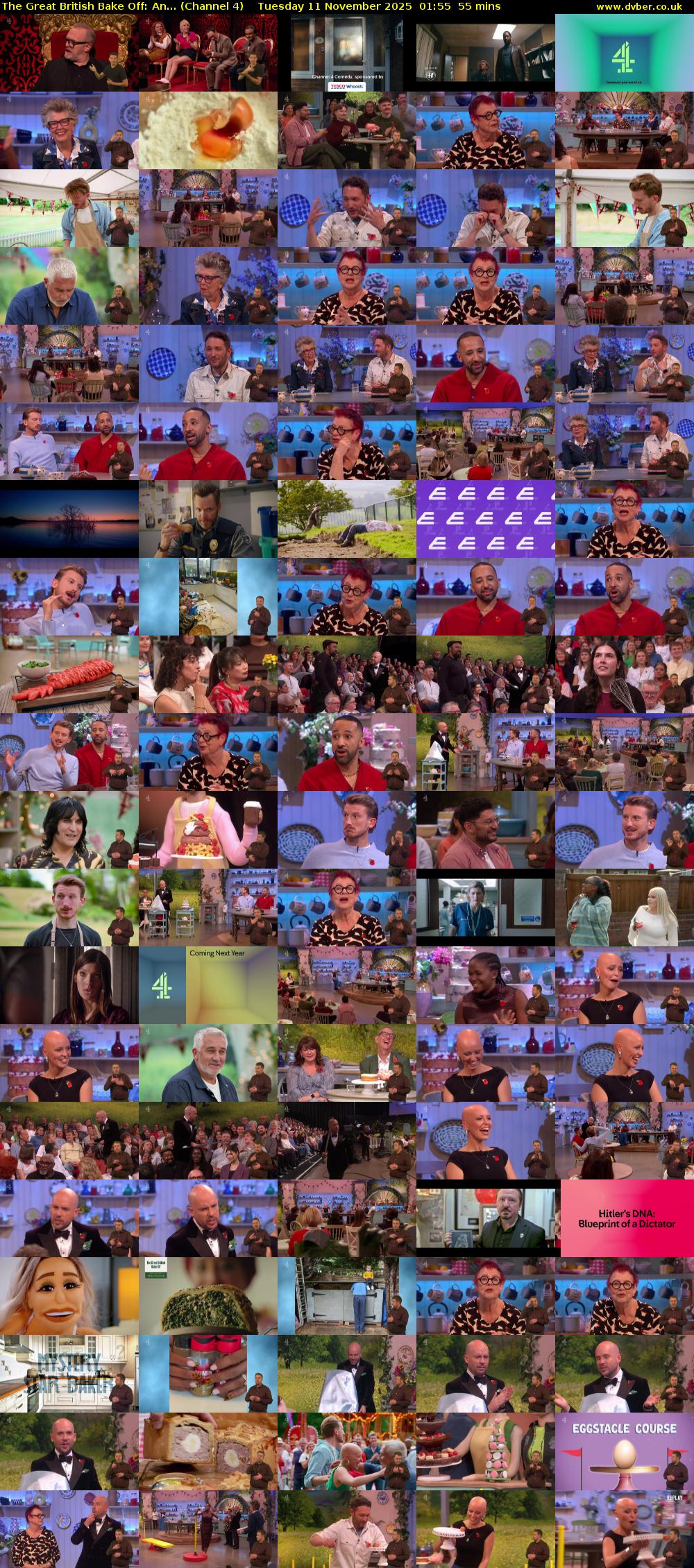 The Great British Bake Off: An... (Channel 4) Tuesday 11 November 2025 01:55 - 02:50