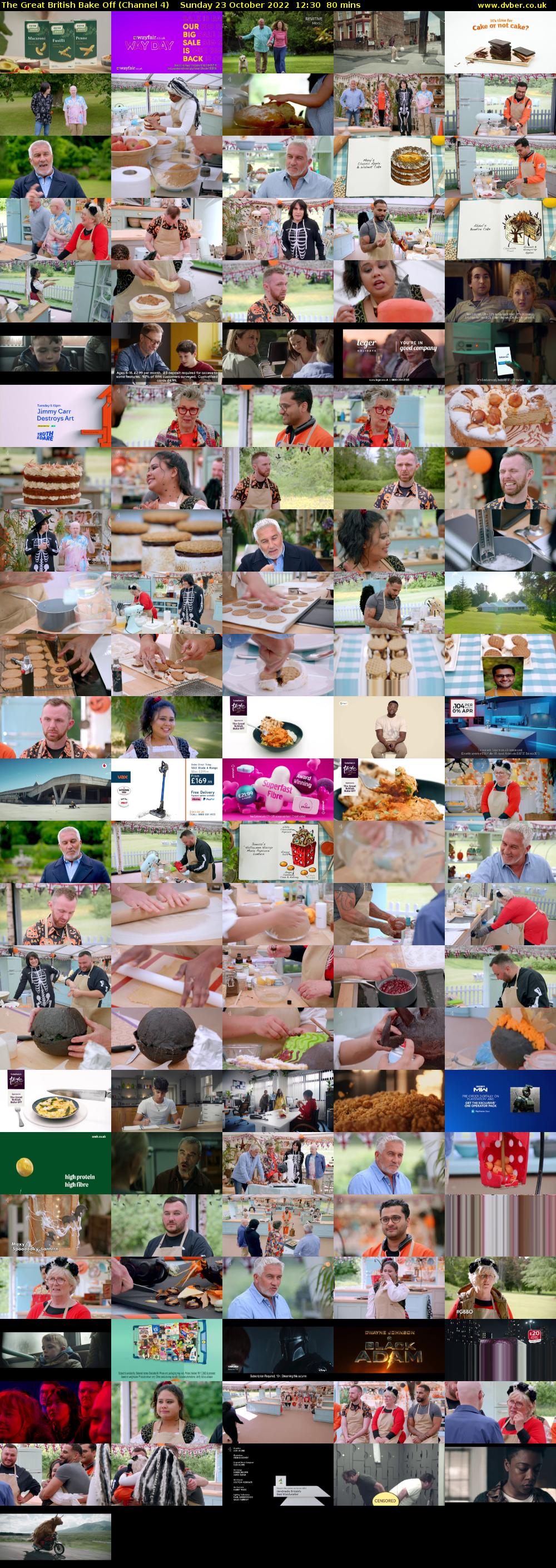 The Great British Bake Off (Channel 4) Sunday 23 October 2022 12:30 - 13:50