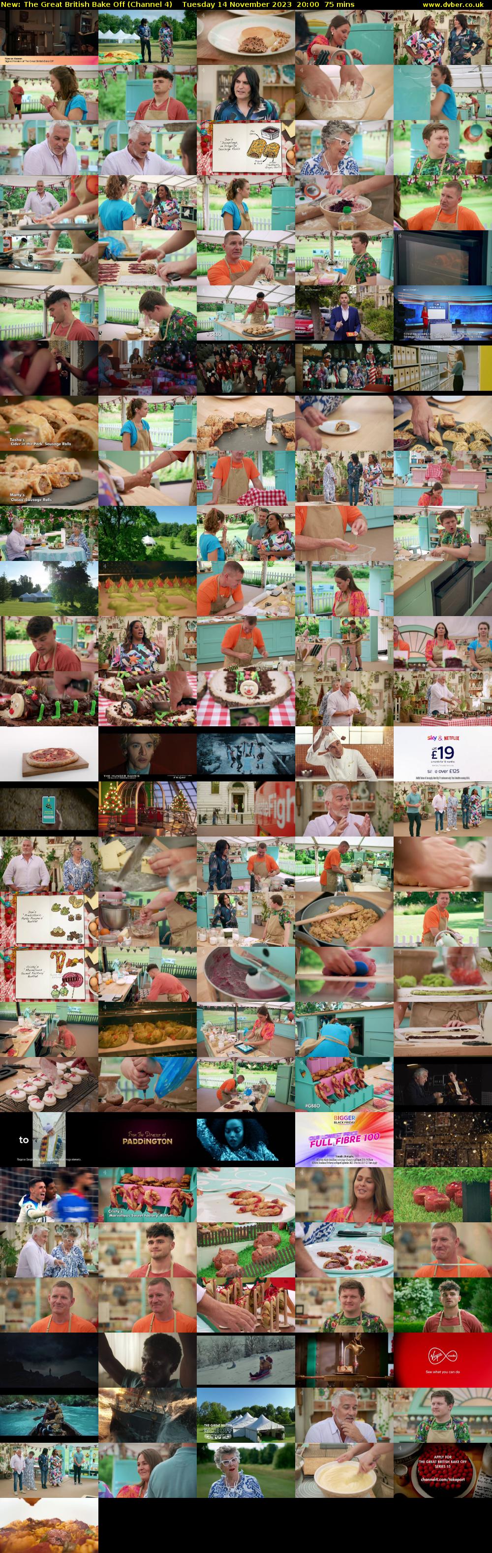 The Great British Bake Off (Channel 4) Tuesday 14 November 2023 20:00 - 21:15