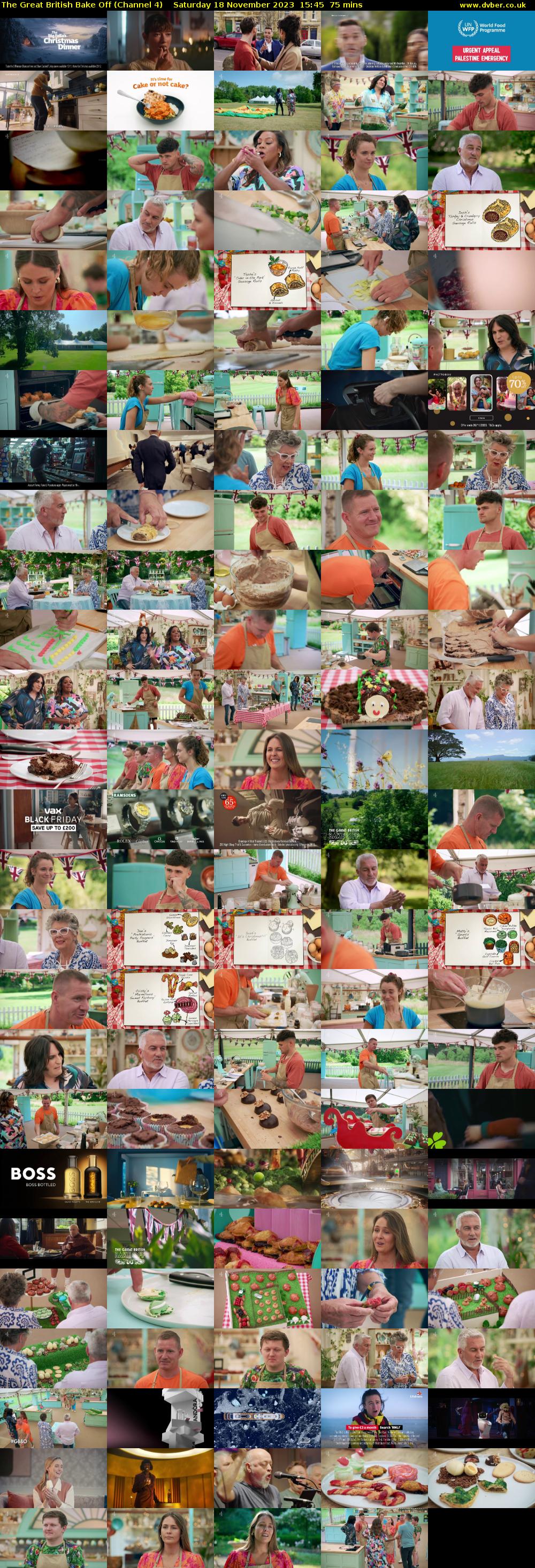 The Great British Bake Off (Channel 4) Saturday 18 November 2023 15:45 - 17:00