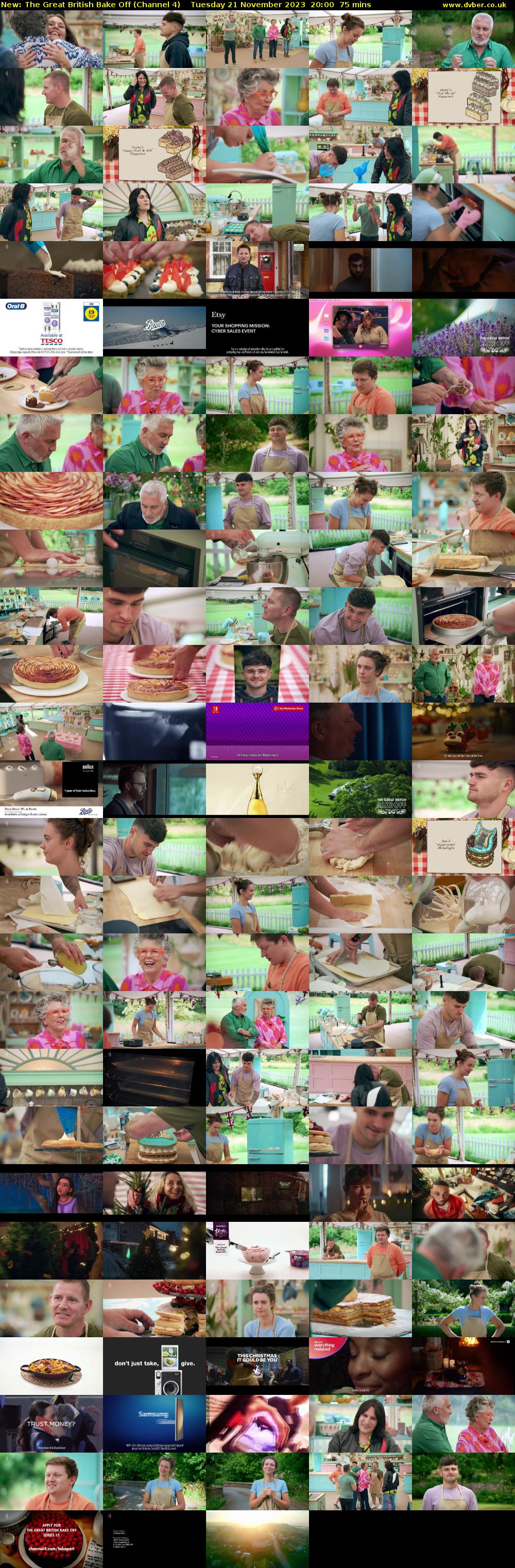 The Great British Bake Off (Channel 4) Tuesday 21 November 2023 20:00 - 21:15