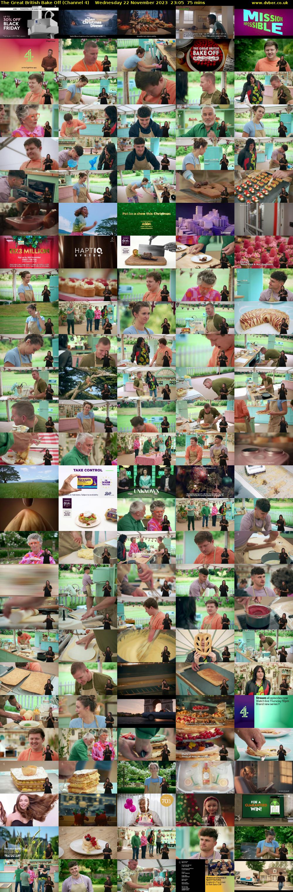 The Great British Bake Off (Channel 4) Wednesday 22 November 2023 23:05 - 00:20