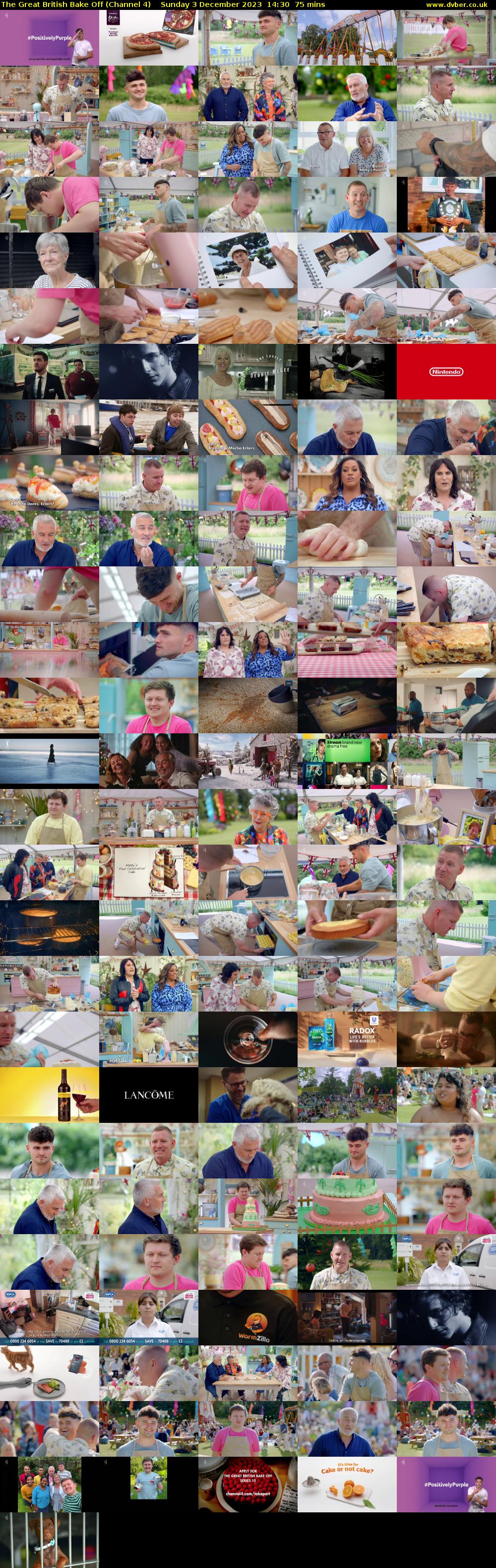 The Great British Bake Off (Channel 4) Sunday 3 December 2023 14:30 - 15:45
