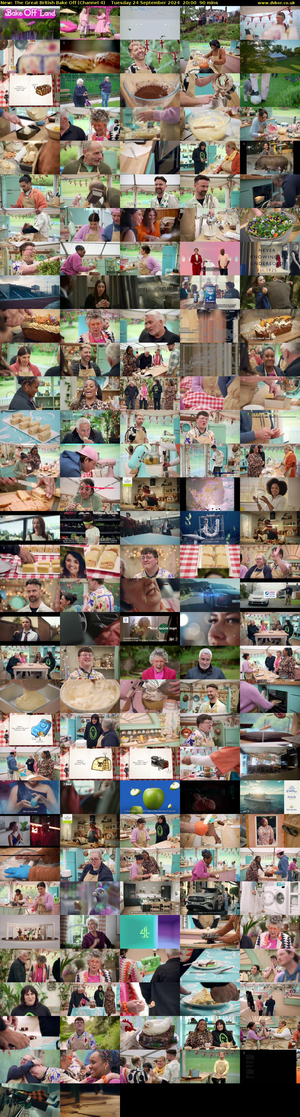 The Great British Bake Off (Channel 4) Tuesday 24 September 2024 20:00 - 21:30