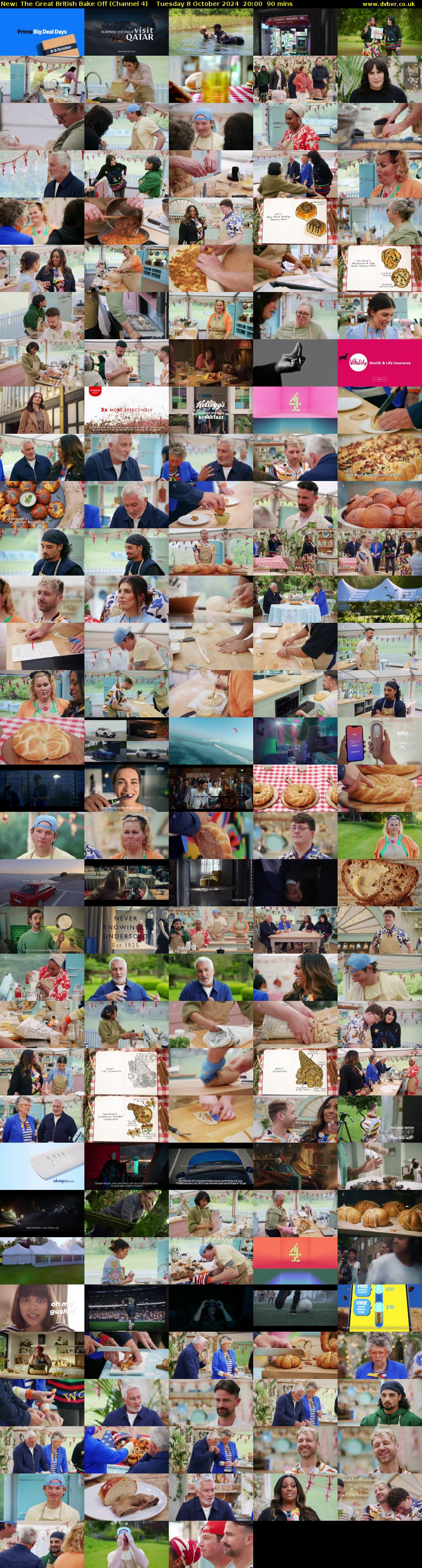 The Great British Bake Off (Channel 4) Tuesday 8 October 2024 20:00 - 21:30
