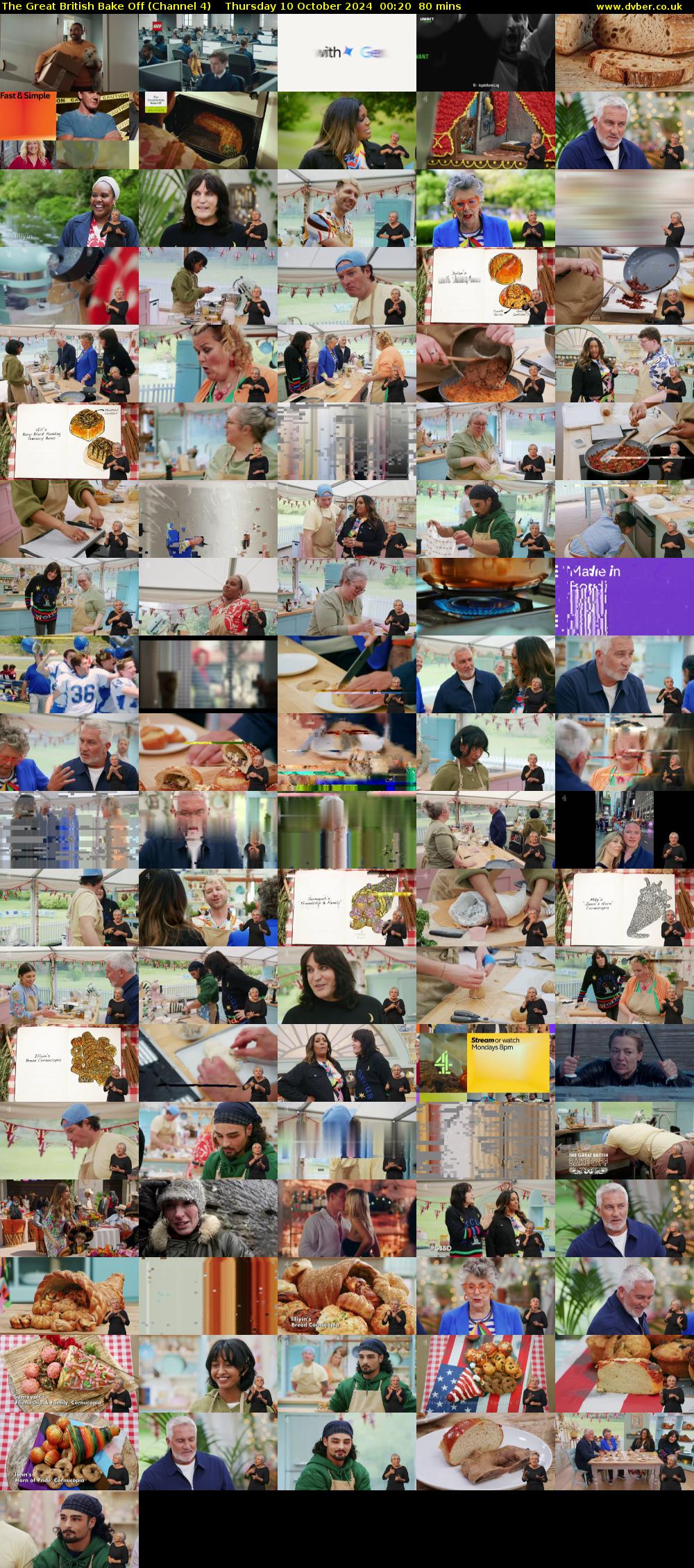 The Great British Bake Off (Channel 4) Thursday 10 October 2024 00:20 - 01:40