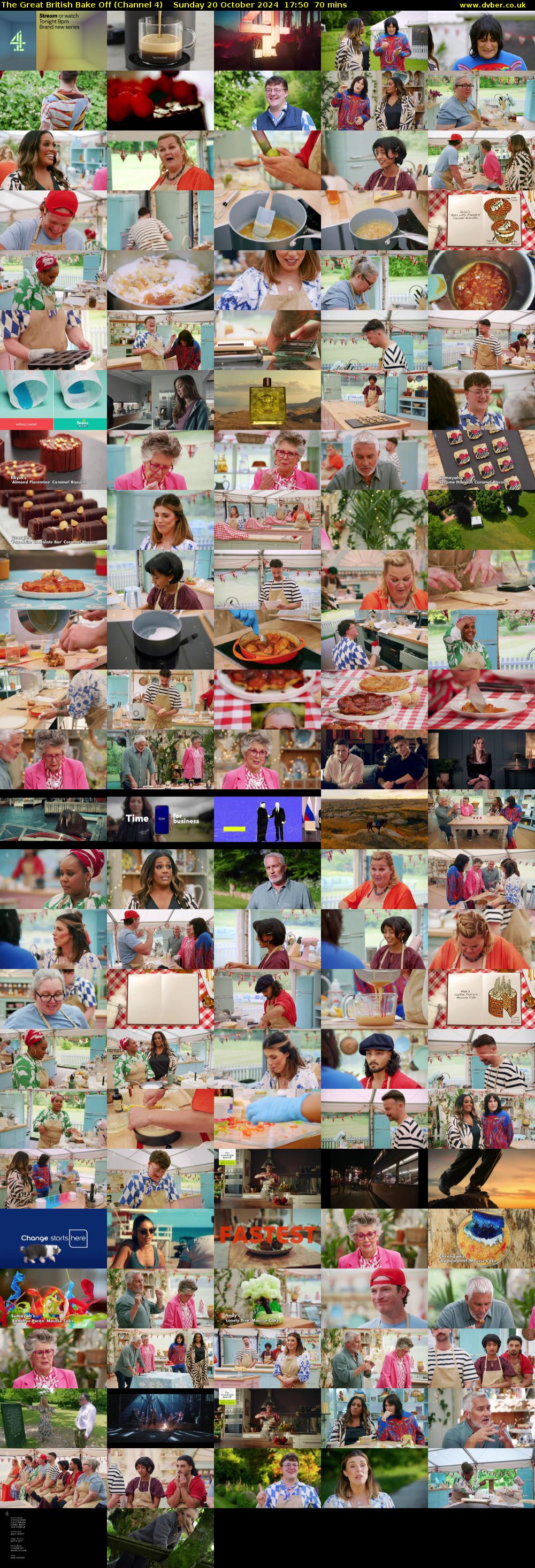 The Great British Bake Off (Channel 4) Sunday 20 October 2024 17:50 - 19:00