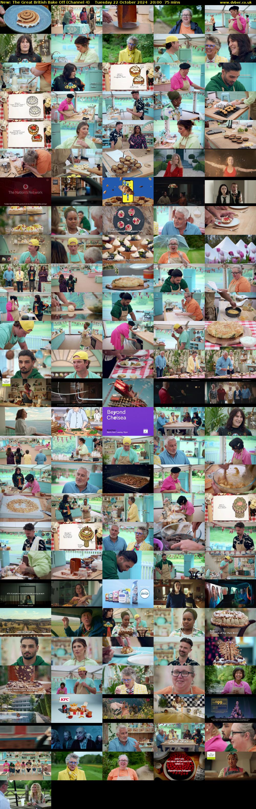 The Great British Bake Off (Channel 4) Tuesday 22 October 2024 20:00 - 21:15
