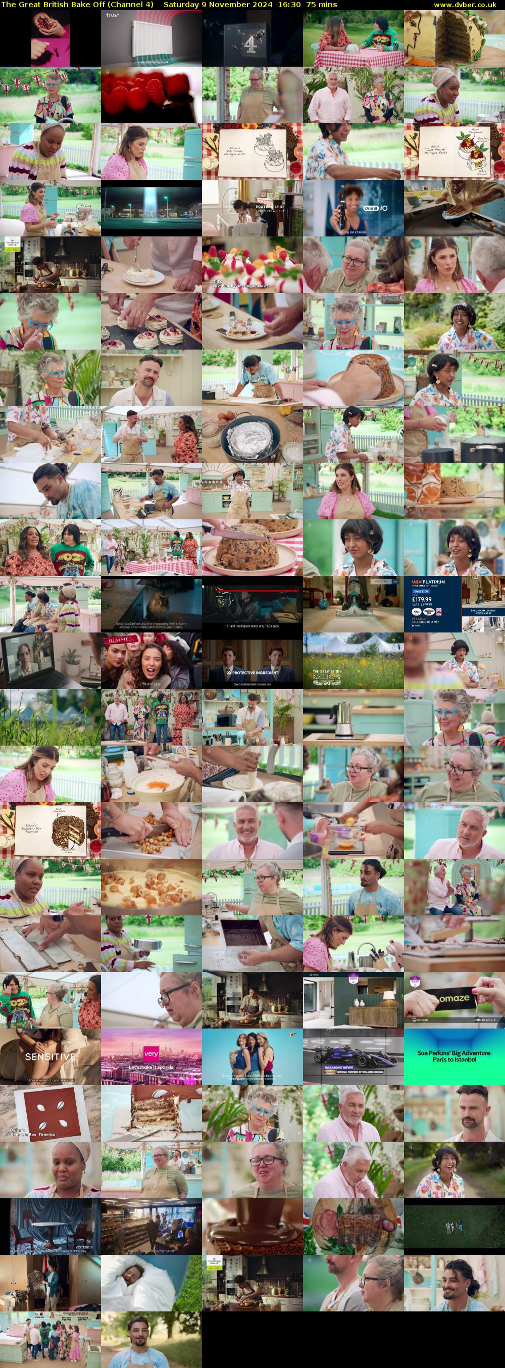 The Great British Bake Off (Channel 4) Saturday 9 November 2024 16:30 - 17:45